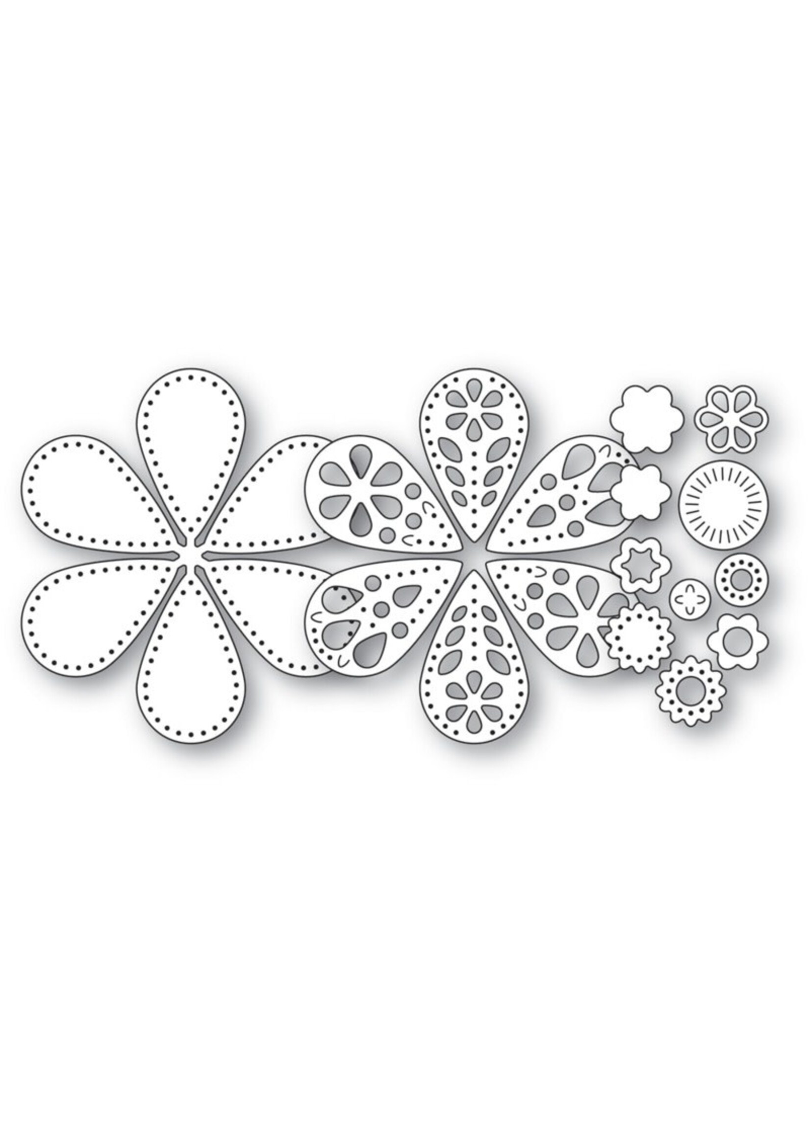 Poppy Stamps Die, Nordic Pretty Petal Flower