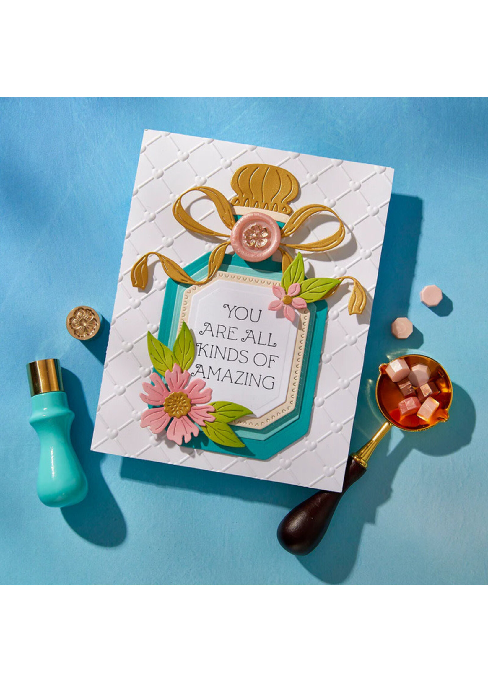 Spellbinders Spellbinders Mini 3D Wax Seal Stamp, Flower