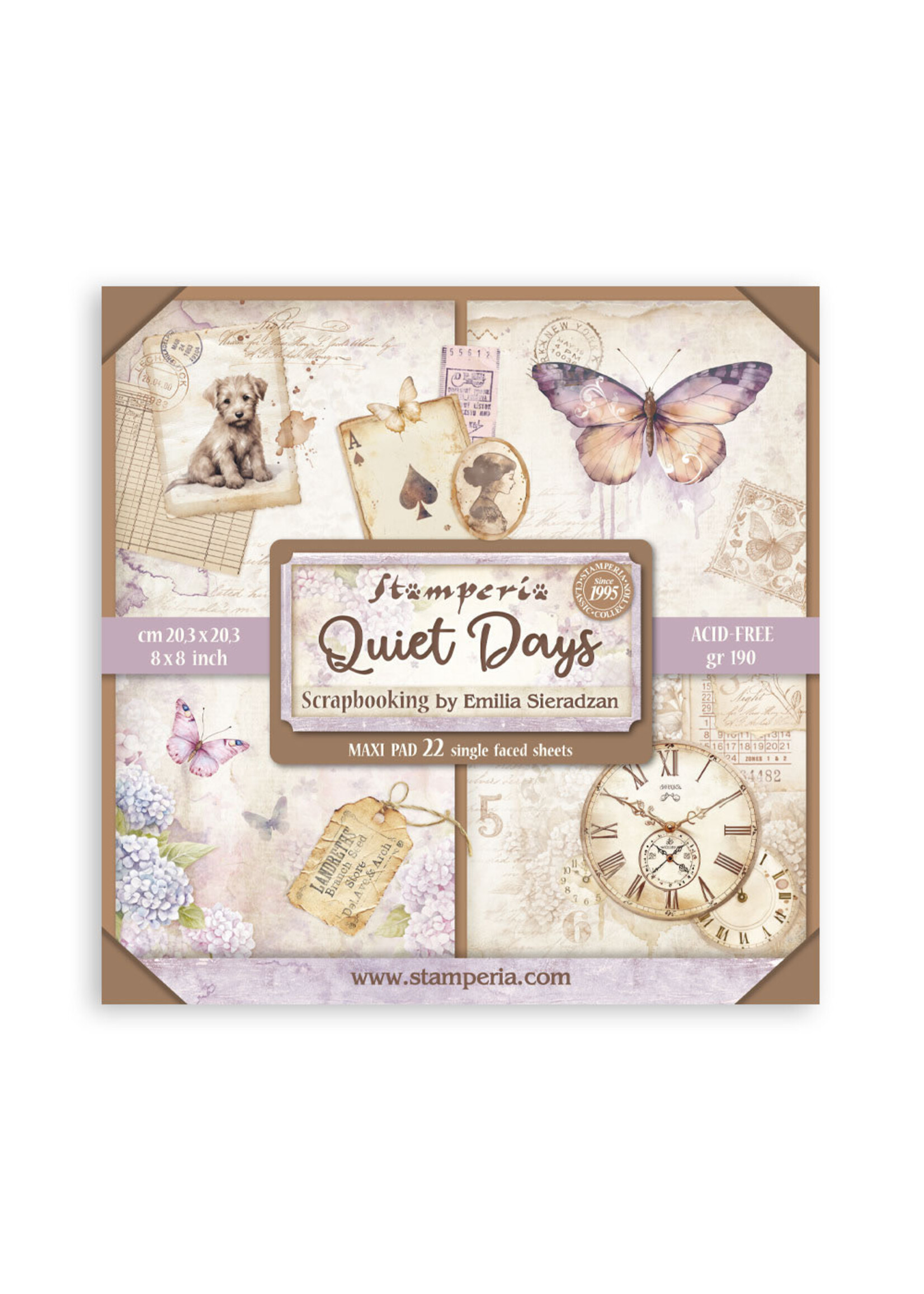 Stamperia Stamperia 8x8 Maxi Pad, Quiet Days