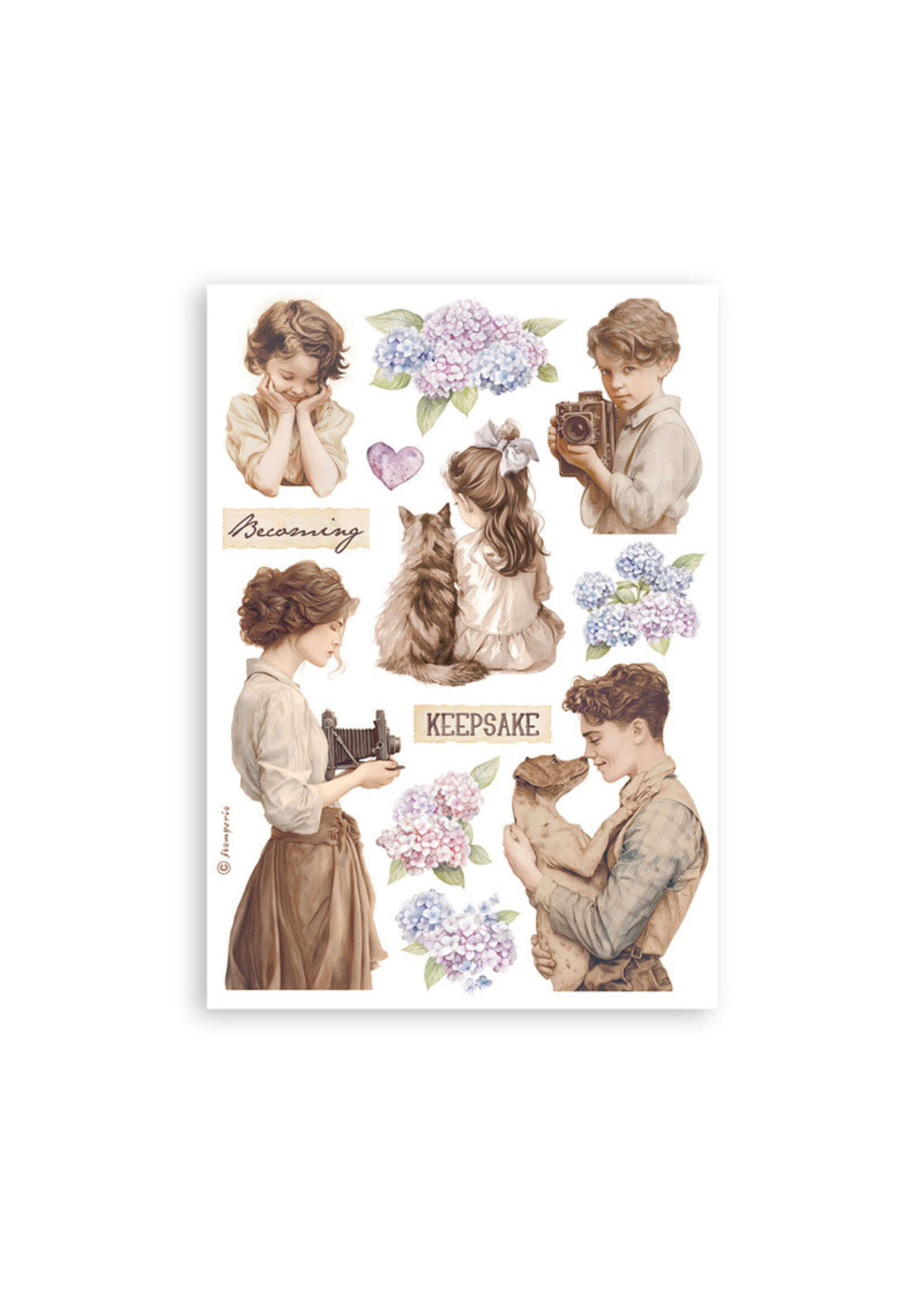 Stamperia Stamperia Washi Sheets, Quiet Days