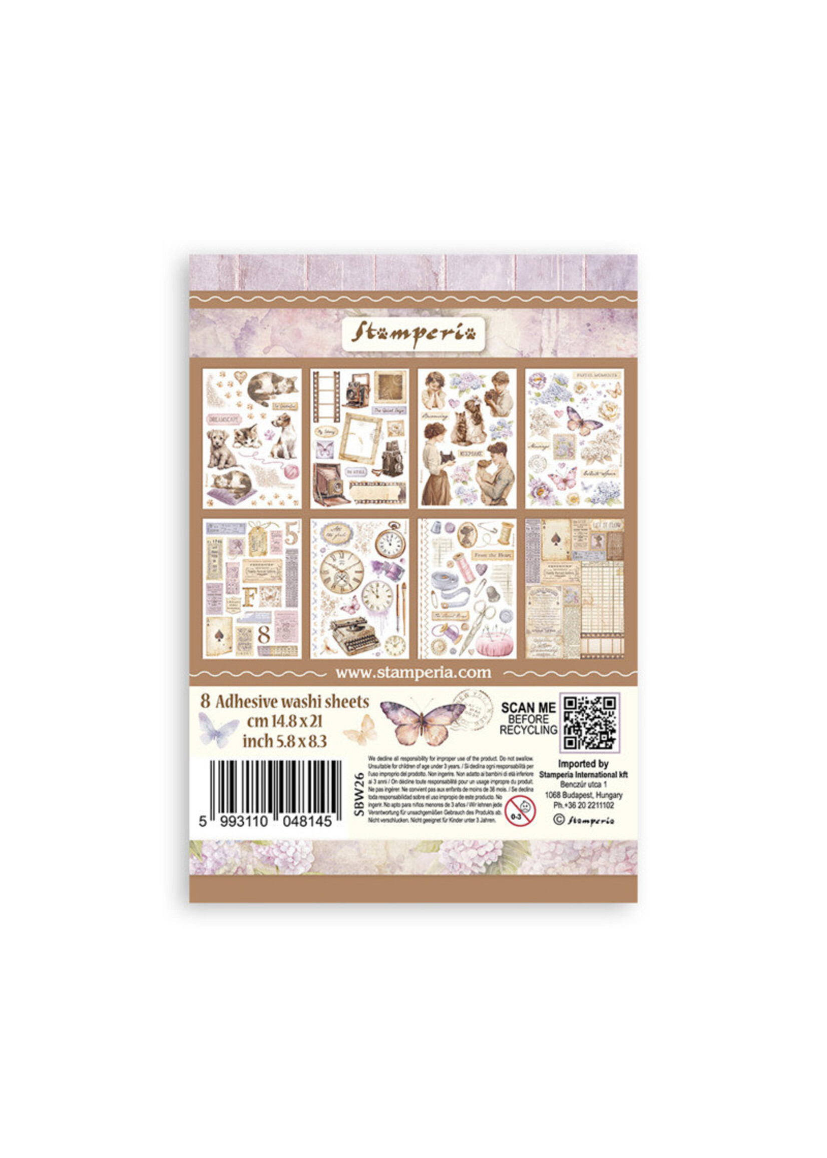 Stamperia Stamperia Washi Sheets, Quiet Days