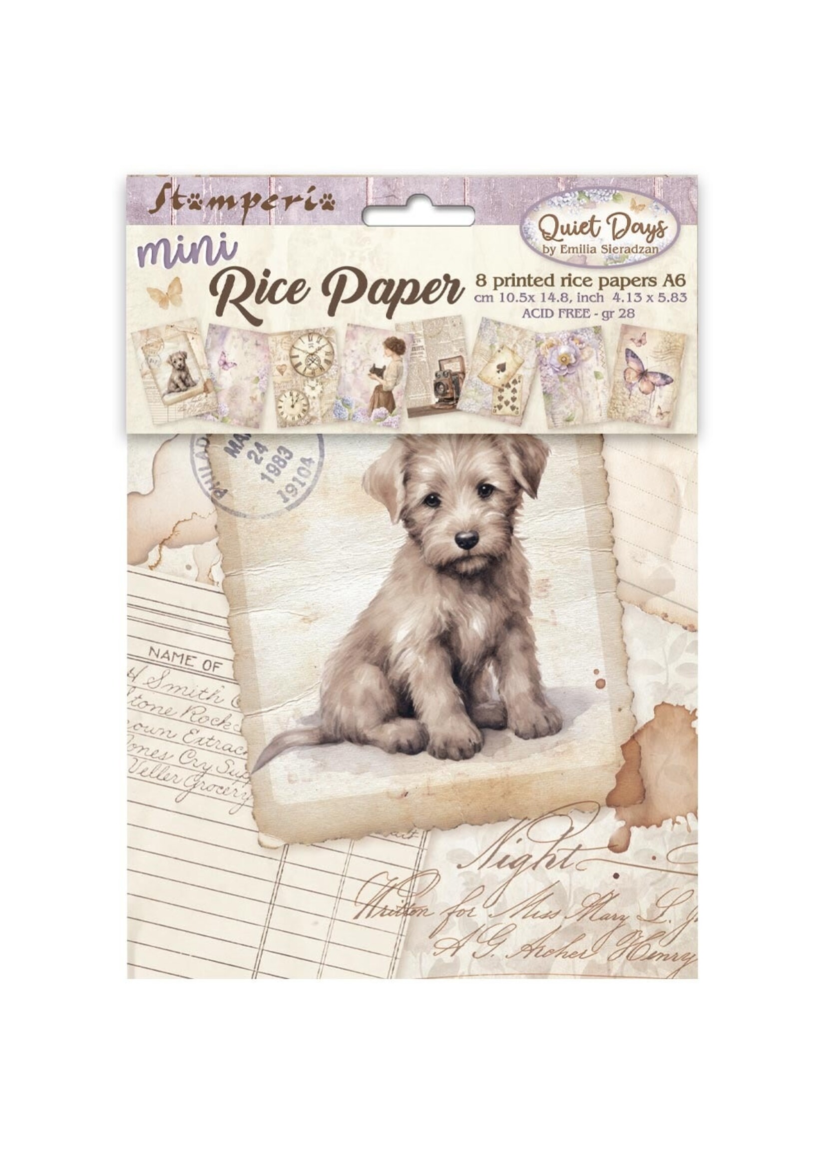 Stamperia Stamperia Mini Rice Papers, Quiet Days