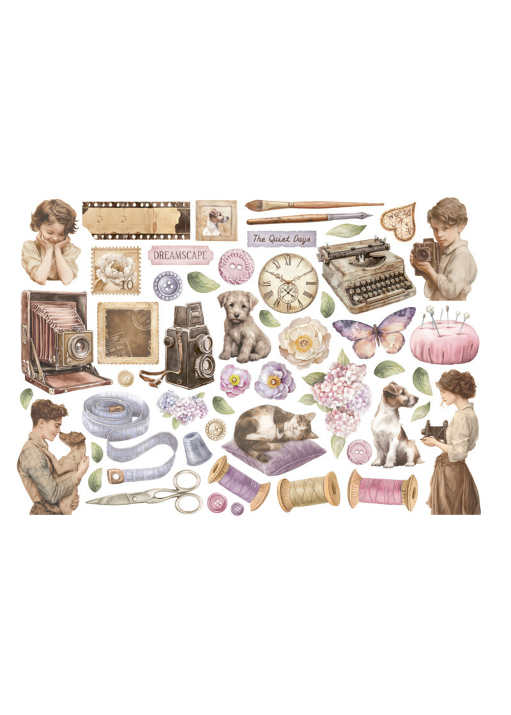 Stamperia Stamperia Adhesive Ephemera, Quiet Days