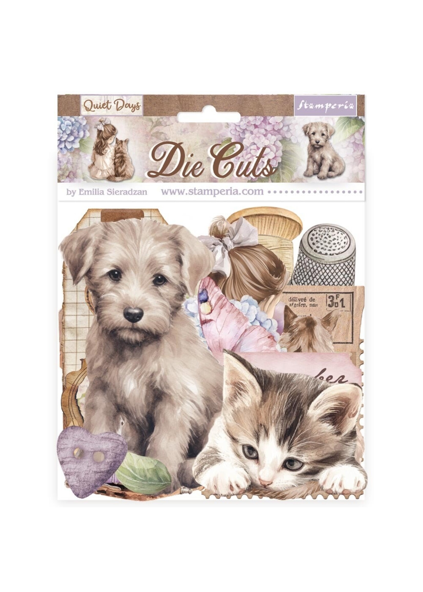Stamperia Stamperia Chip Board Die Cuts, Quiet Days