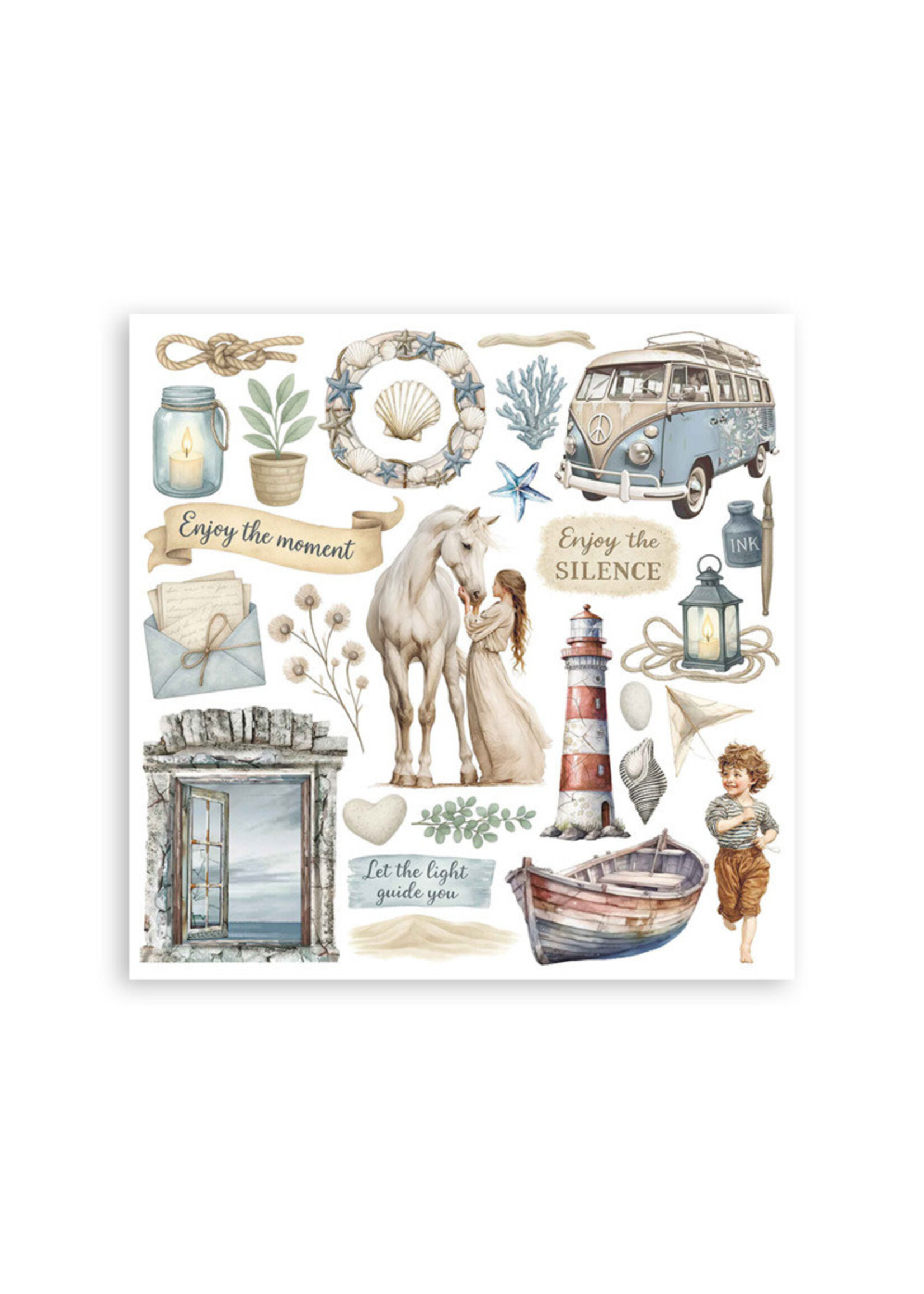 Stamperia Stamperia Rub On Kit, Silent Sea