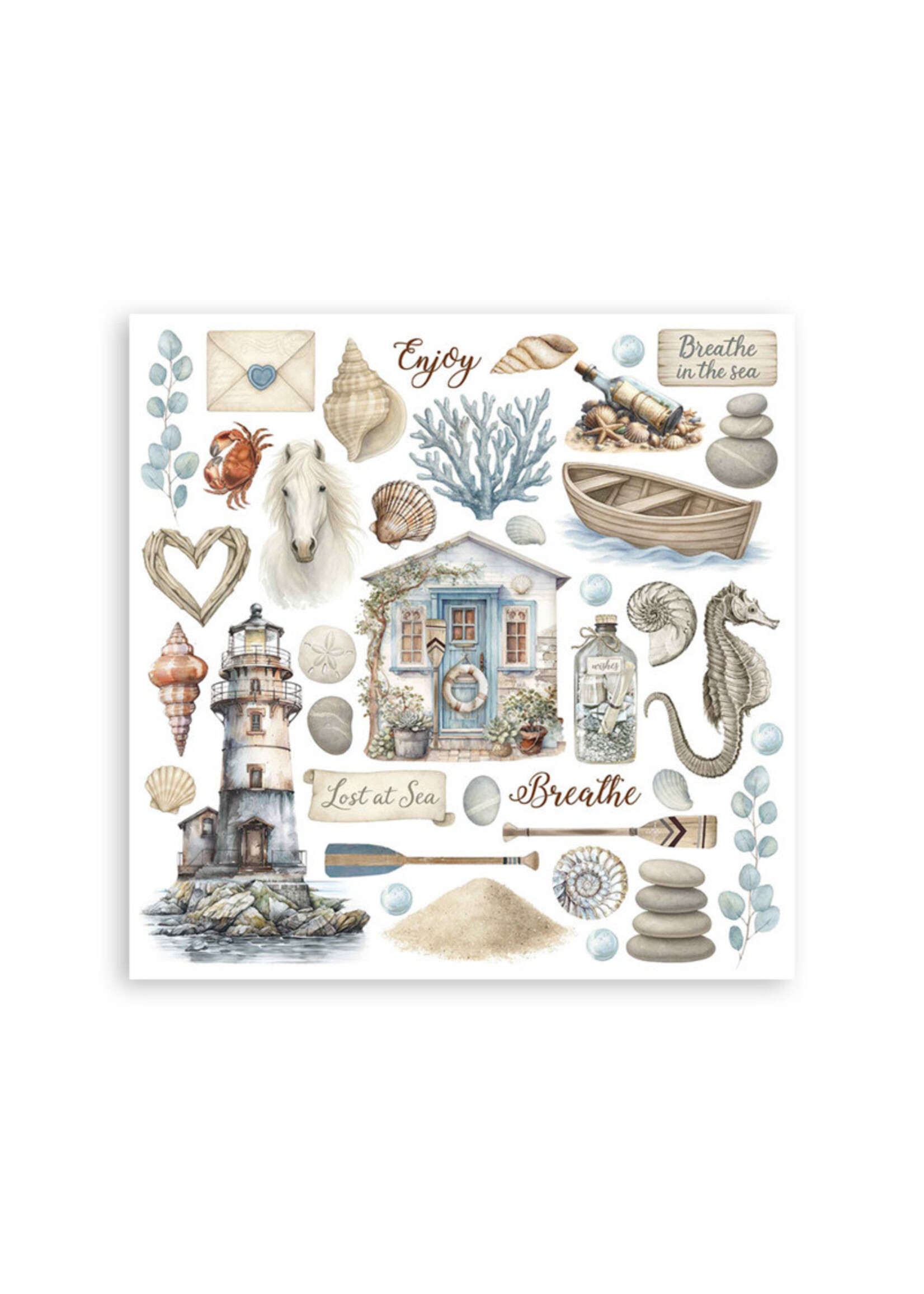 Stamperia Stamperia Rub On Kit, Silent Sea