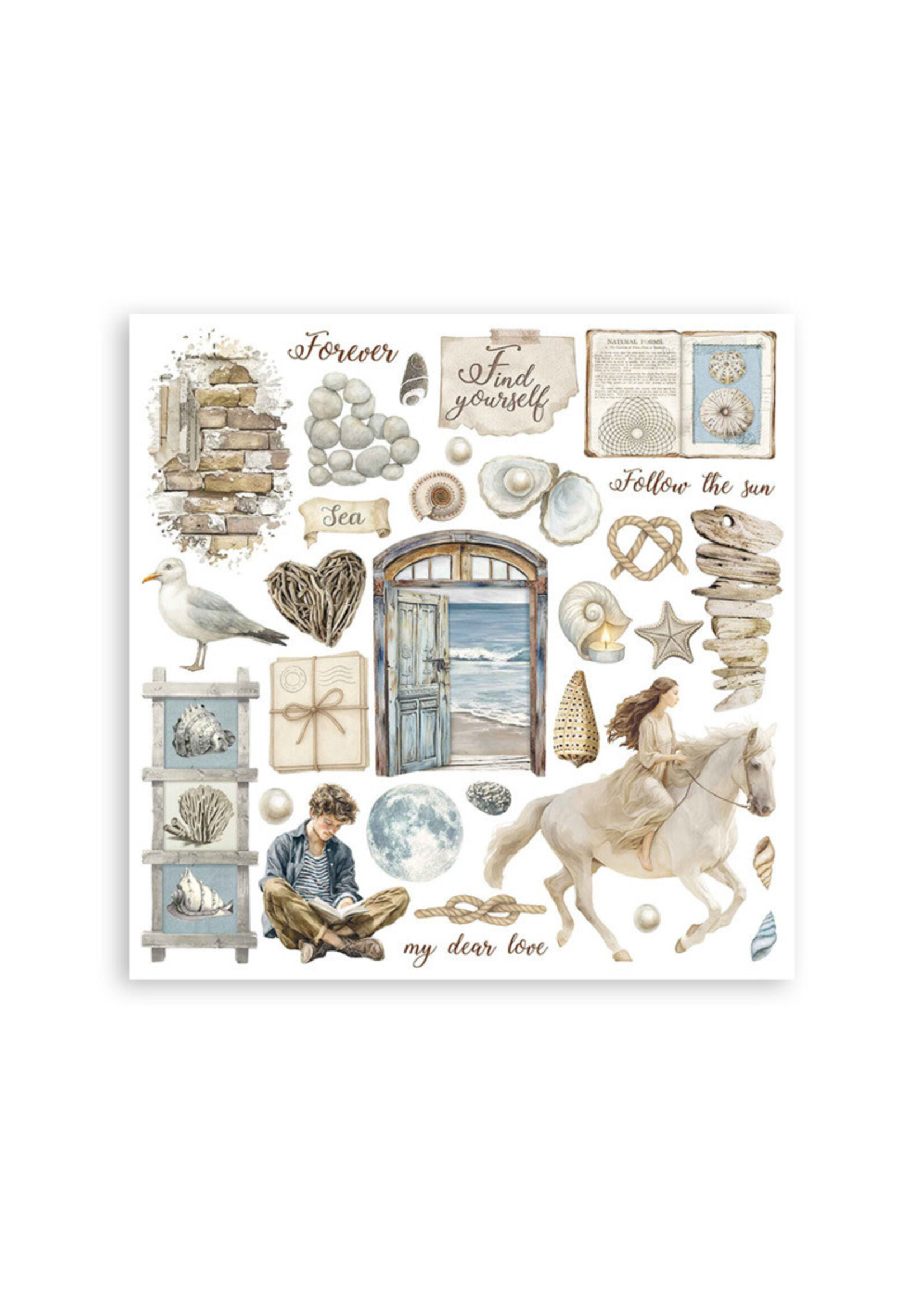 Stamperia Stamperia Rub On Kit, Silent Sea