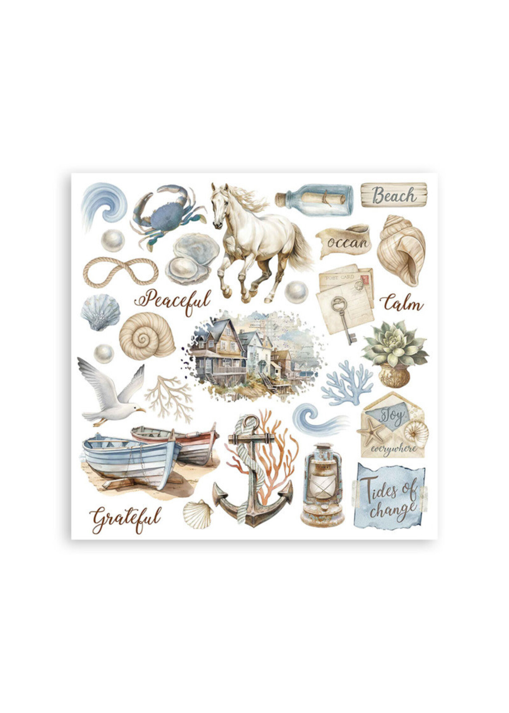 Stamperia Stamperia Rub On Kit, Silent Sea