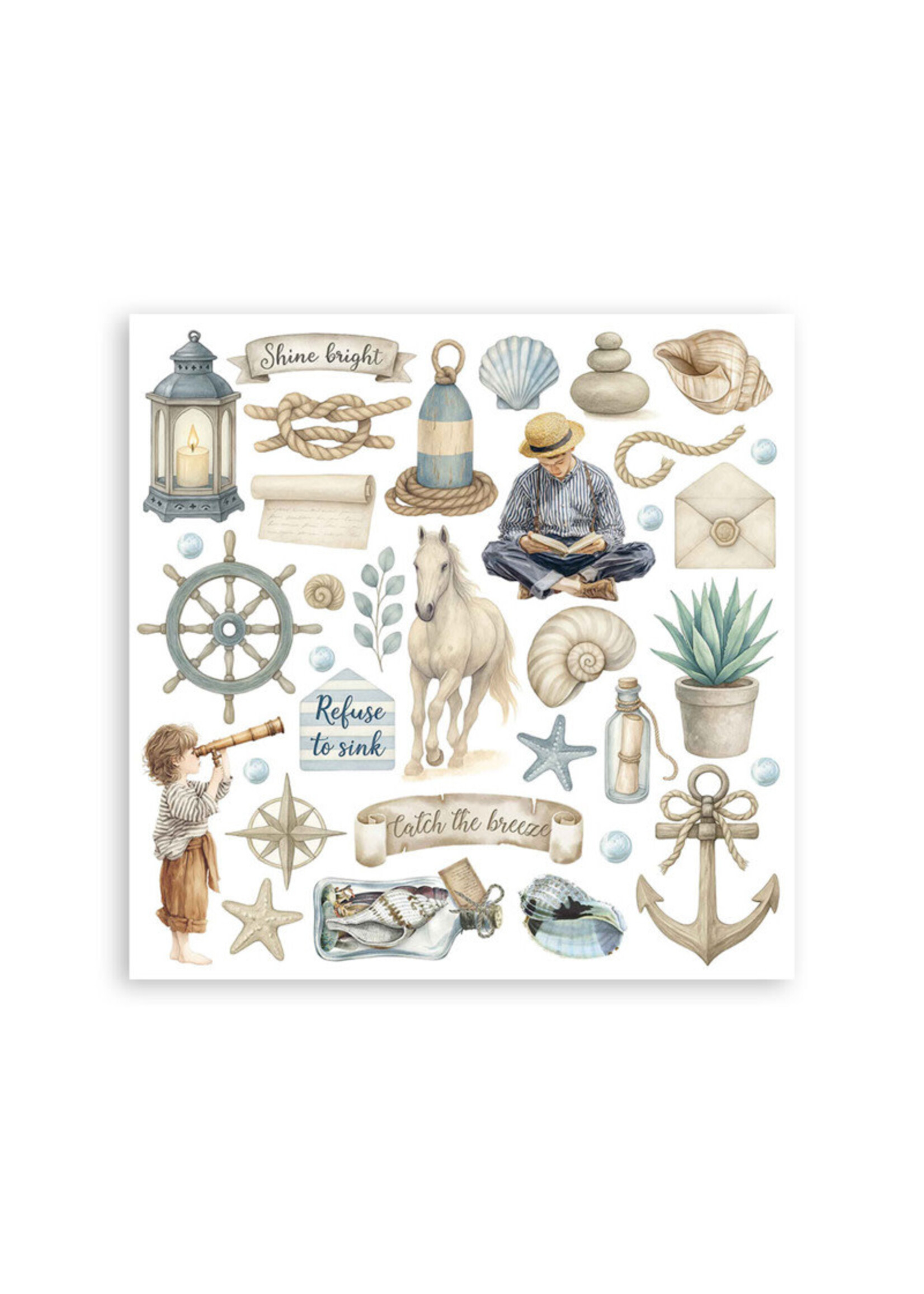 Stamperia Stamperia Rub On Kit, Silent Sea