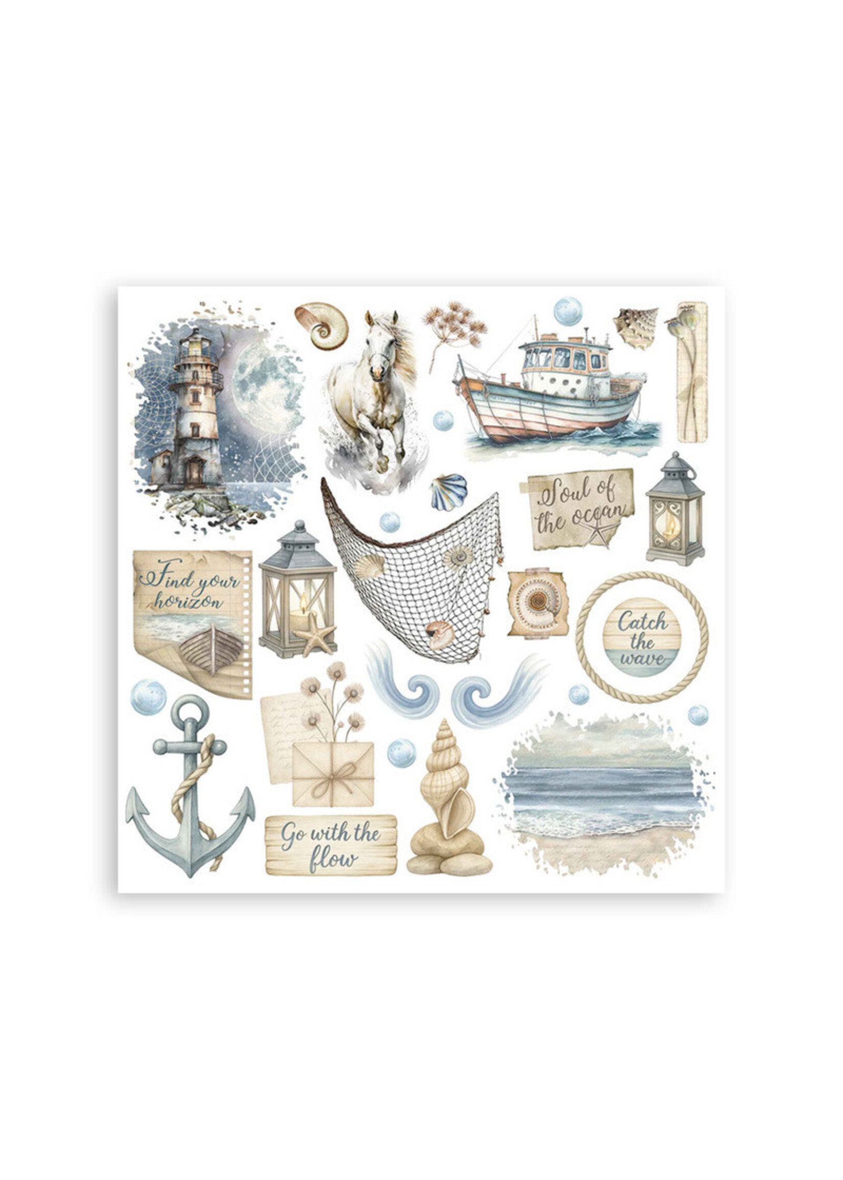 Stamperia Stamperia Rub On Kit, Silent Sea