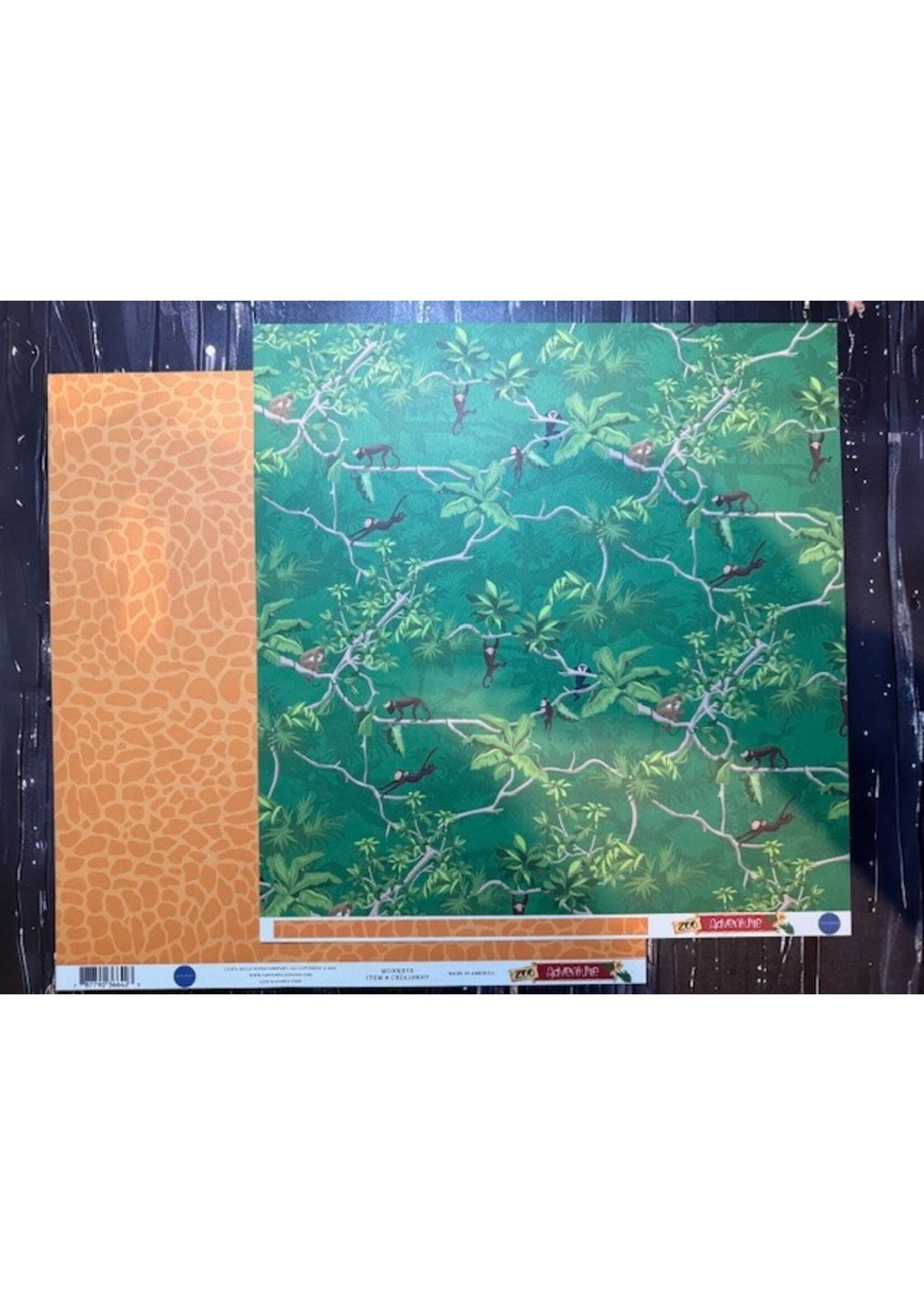 Carta Bella Carta Bella 12x12 Zoo Adventure, Monkeys