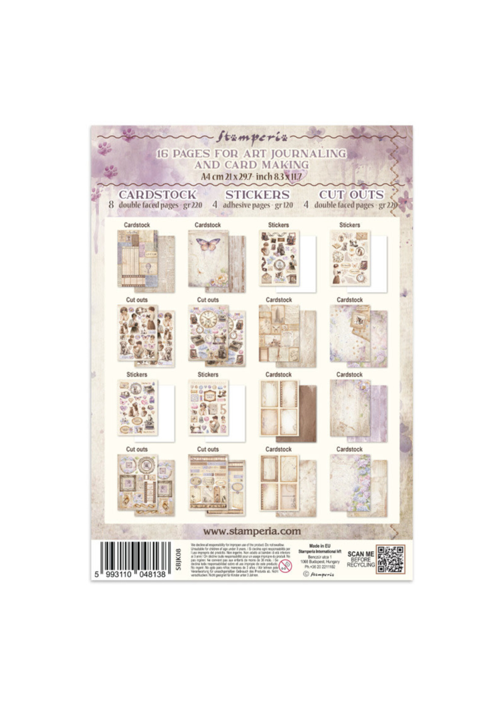 Stamperia Stamperia Junk Journal, SBJK08 Quiet Days