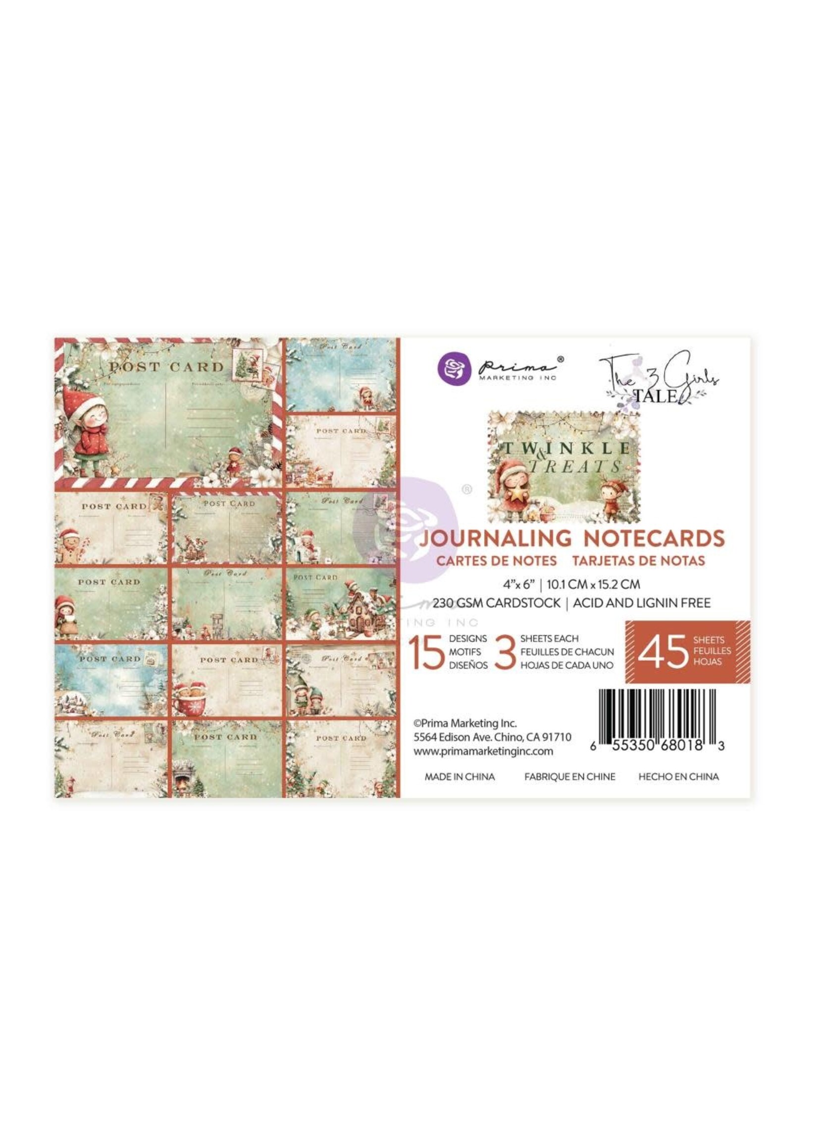 Prima Marketing Prima Journaling Notecards 4"x6", Twinkle & Treats
