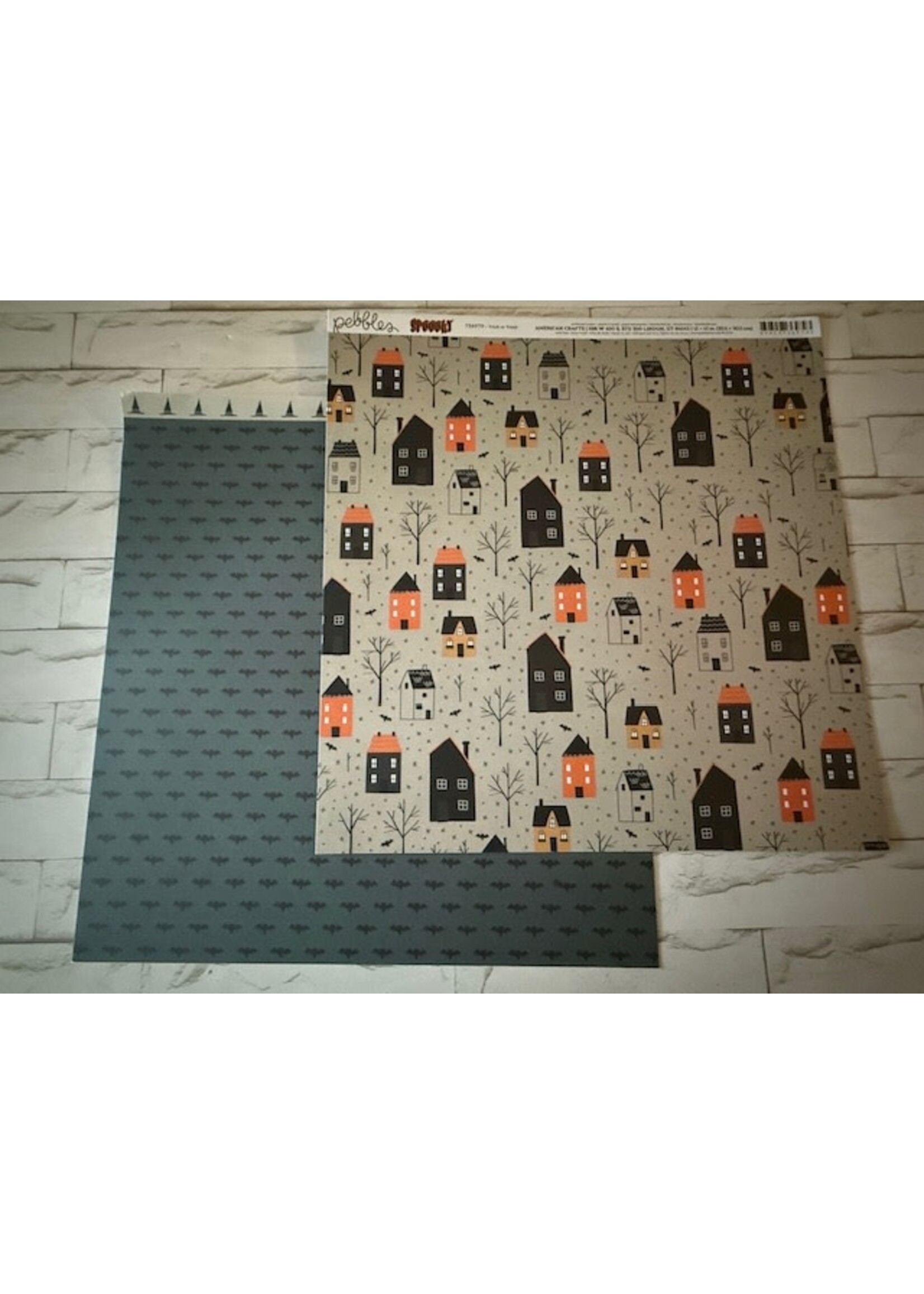 American Crafts AC Pebbles 12x12 Spooky, Trick or Treat