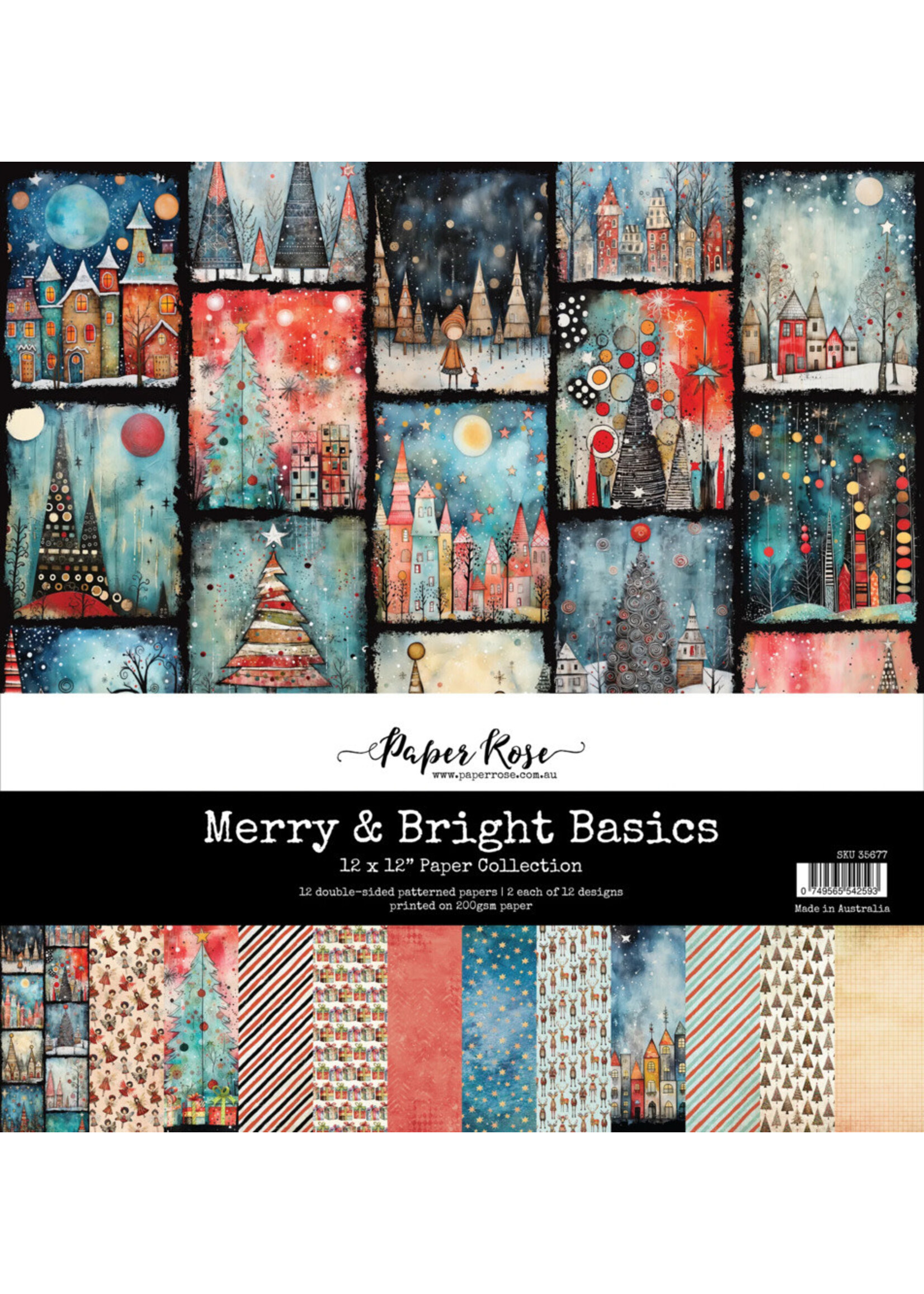 Paper Rose Paper Rose 12X12 Collection, Merry & Bright Basics