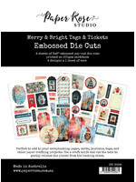 Paper Rose Paper Rose Embossed Die Cuts, Merry & Bright Tags & Tickets