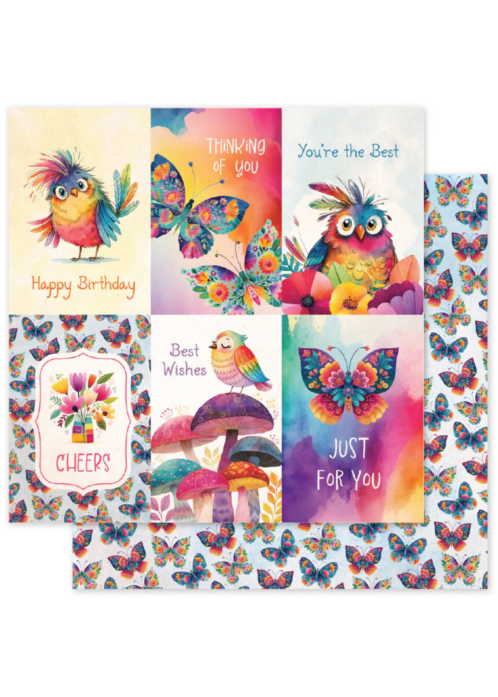 Paper Rose Paper Rose 12X12 Rainbow Village, F