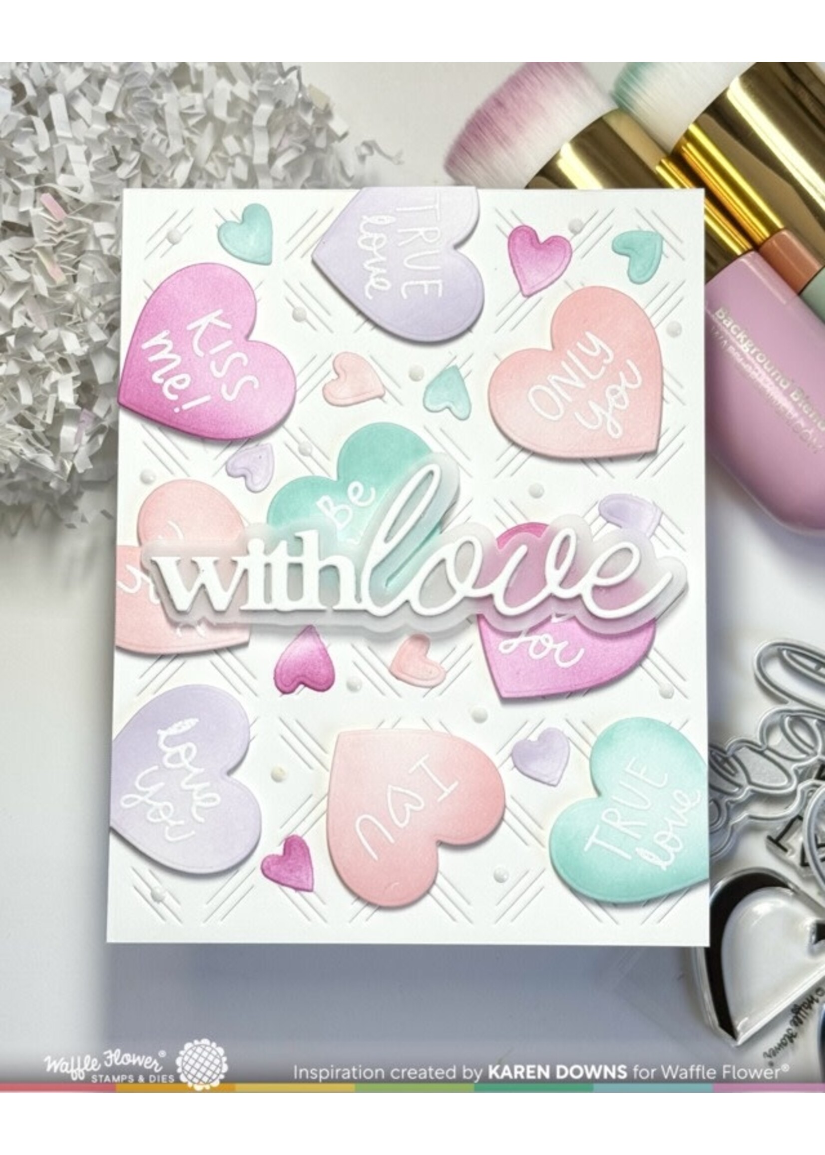 Waffle Flower Waffle Flower Stamp/Die Combo, Shape of My Heart