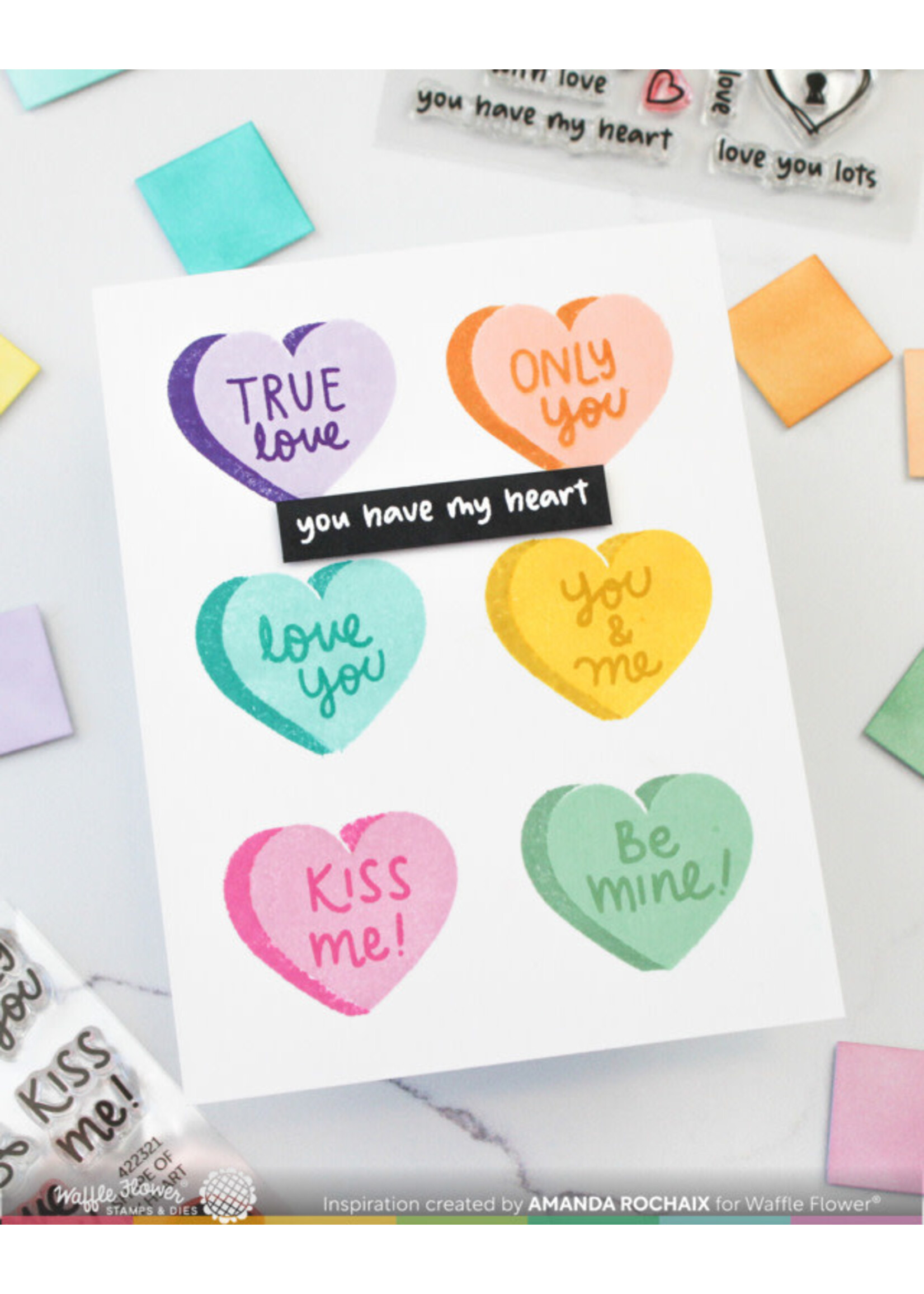 Waffle Flower Waffle Flower Stamp/Die Combo, Shape of My Heart