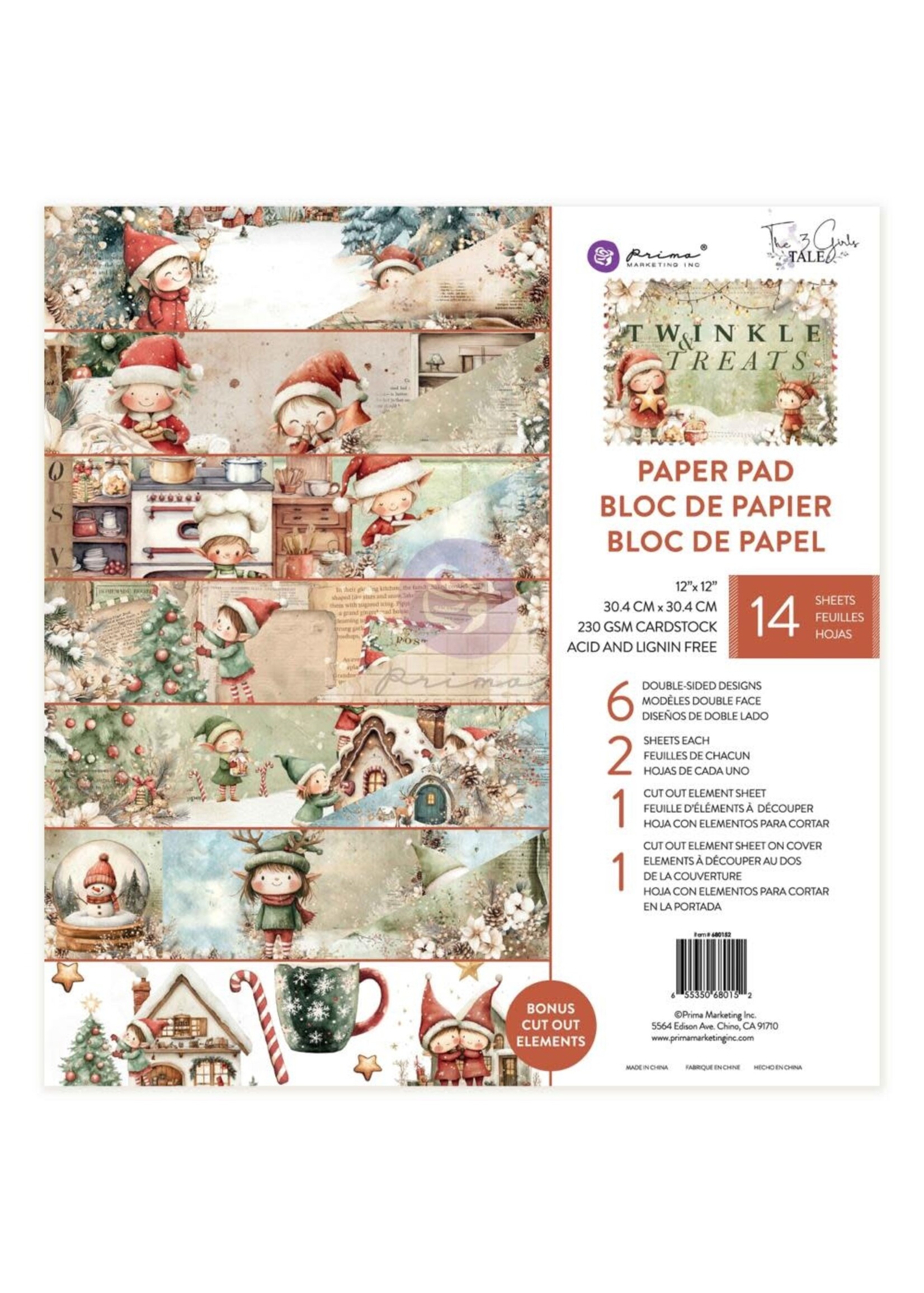 Prima Marketing Prima 12x12 Paper Pad, Twinkle & Treats