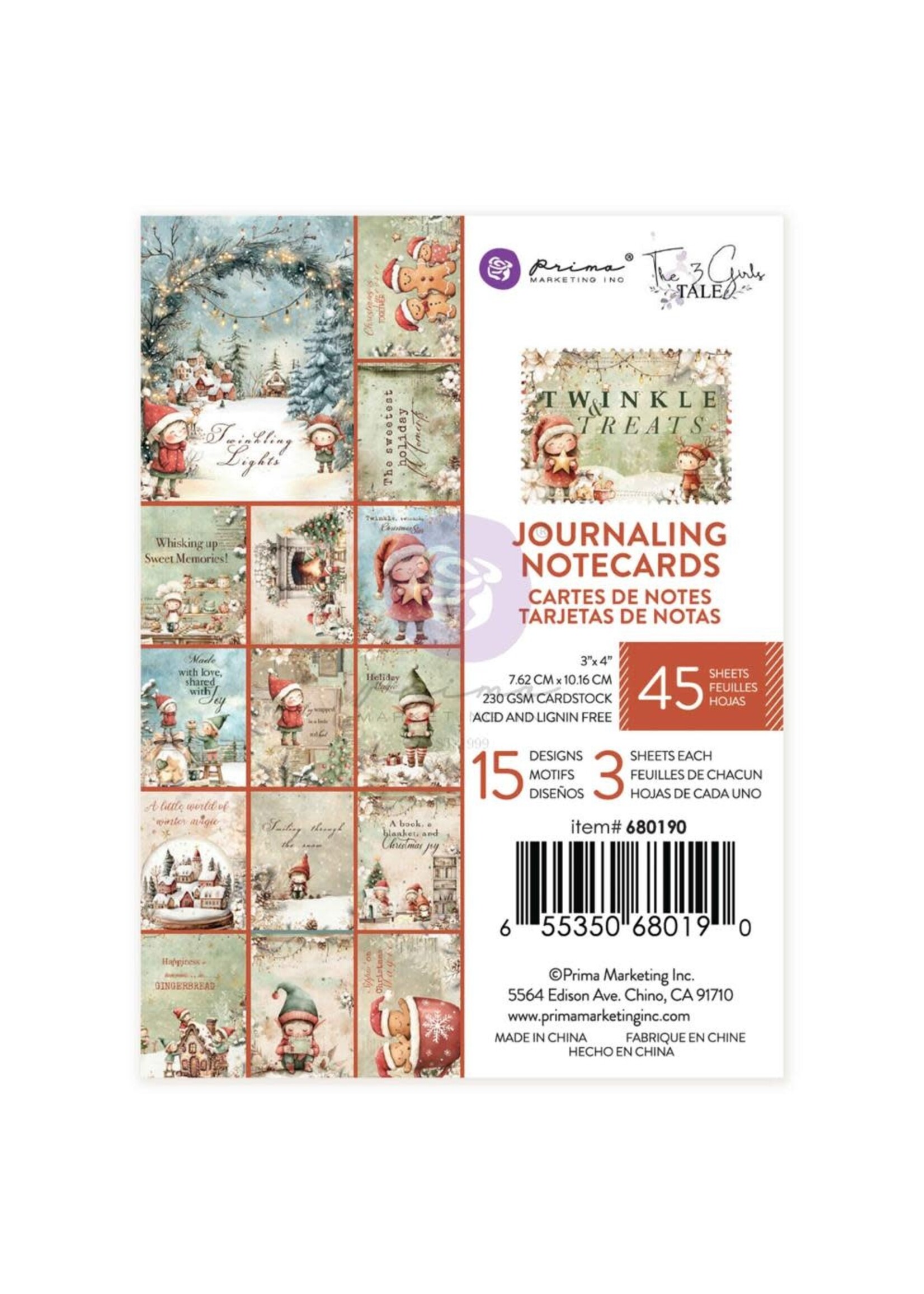 Prima Marketing Prima 3x4 Journaling Cards, Twinkle & Treats