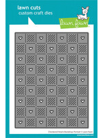 Lawn Fawn Lawn Fawn Die, Checkered Hearts Background
