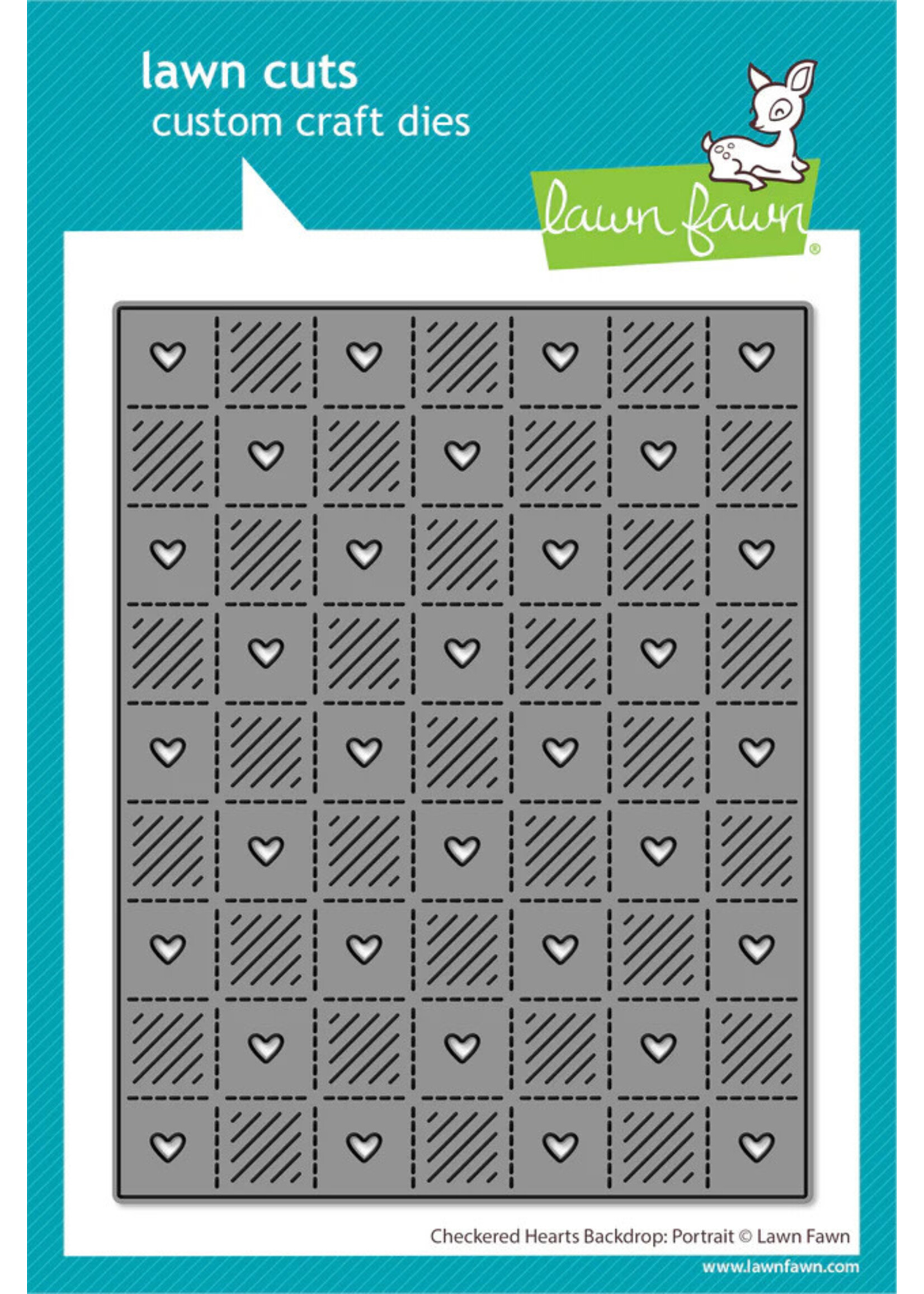 Lawn Fawn Lawn Fawn Die, Checkered Hearts Background