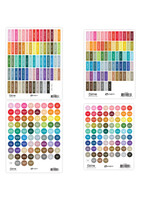 Ranger Tim Holtz Distress Label Assortment Sheets, White (Ink Pad/Mini Ink Pad/Small & Large Round Labels)