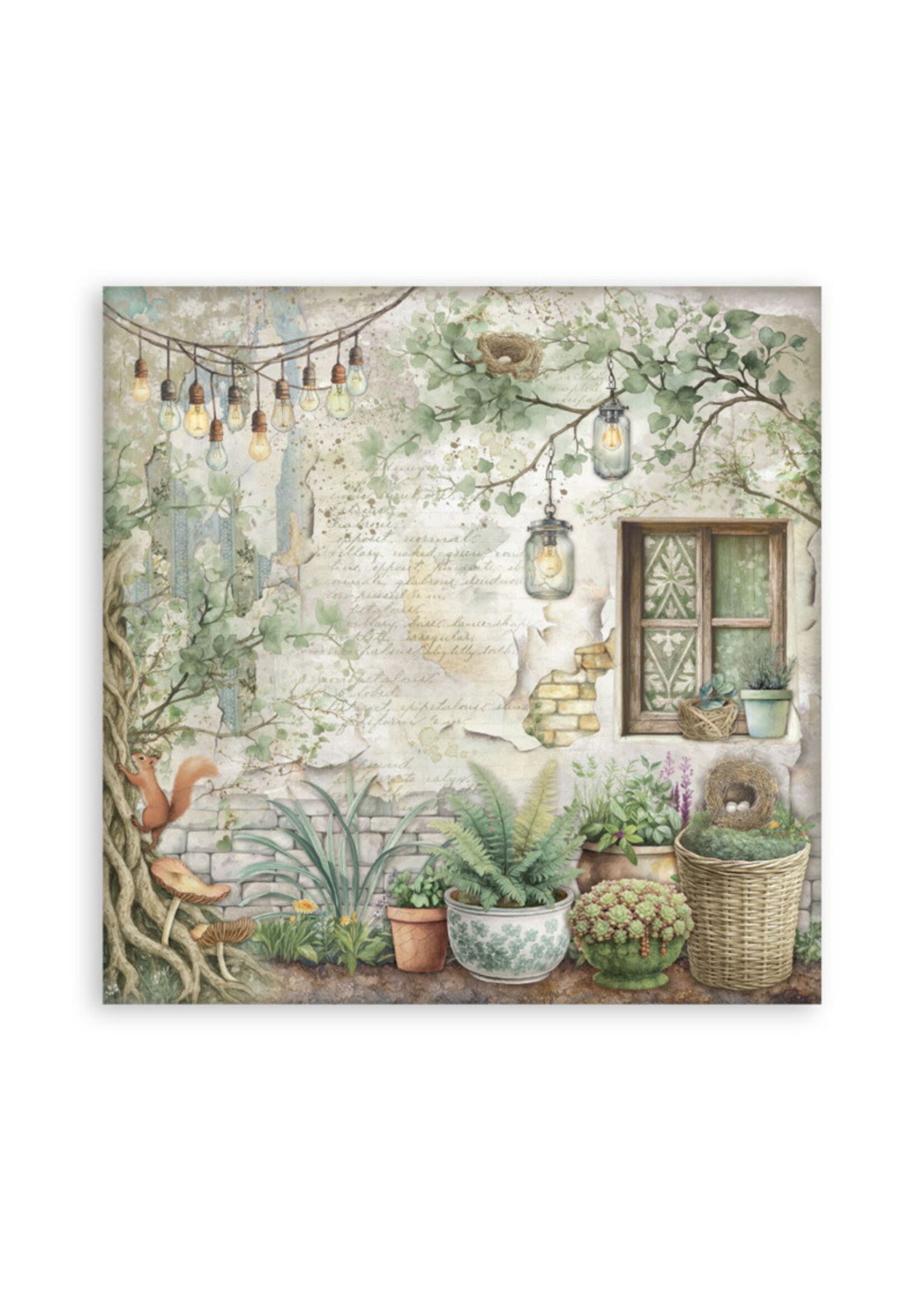 Stamperia Stamperia 12x12 Maxi Paper Pad, Herbarium Silvae