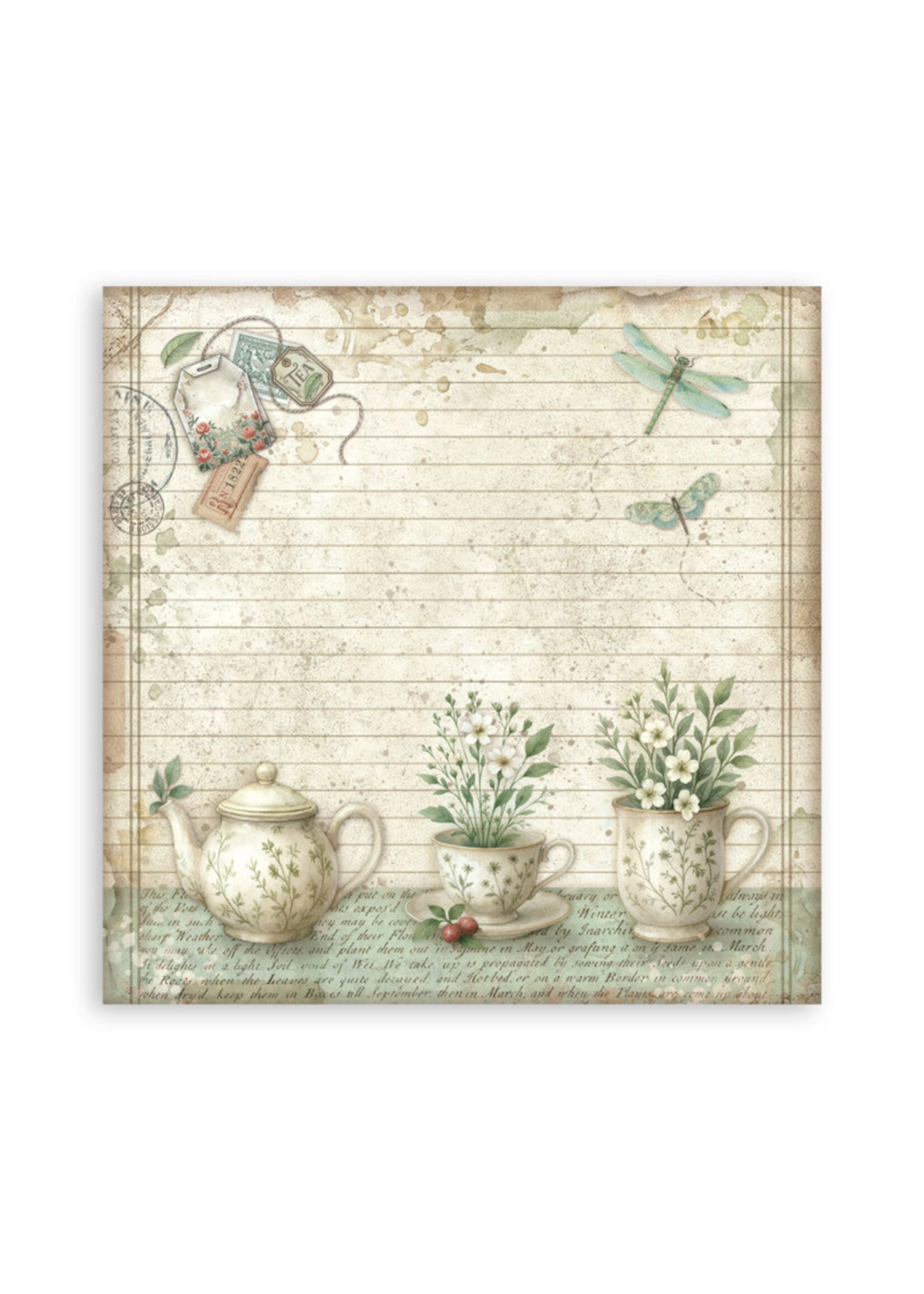 Stamperia Stamperia 12x12 Maxi Paper Pad, Herbarium Silvae