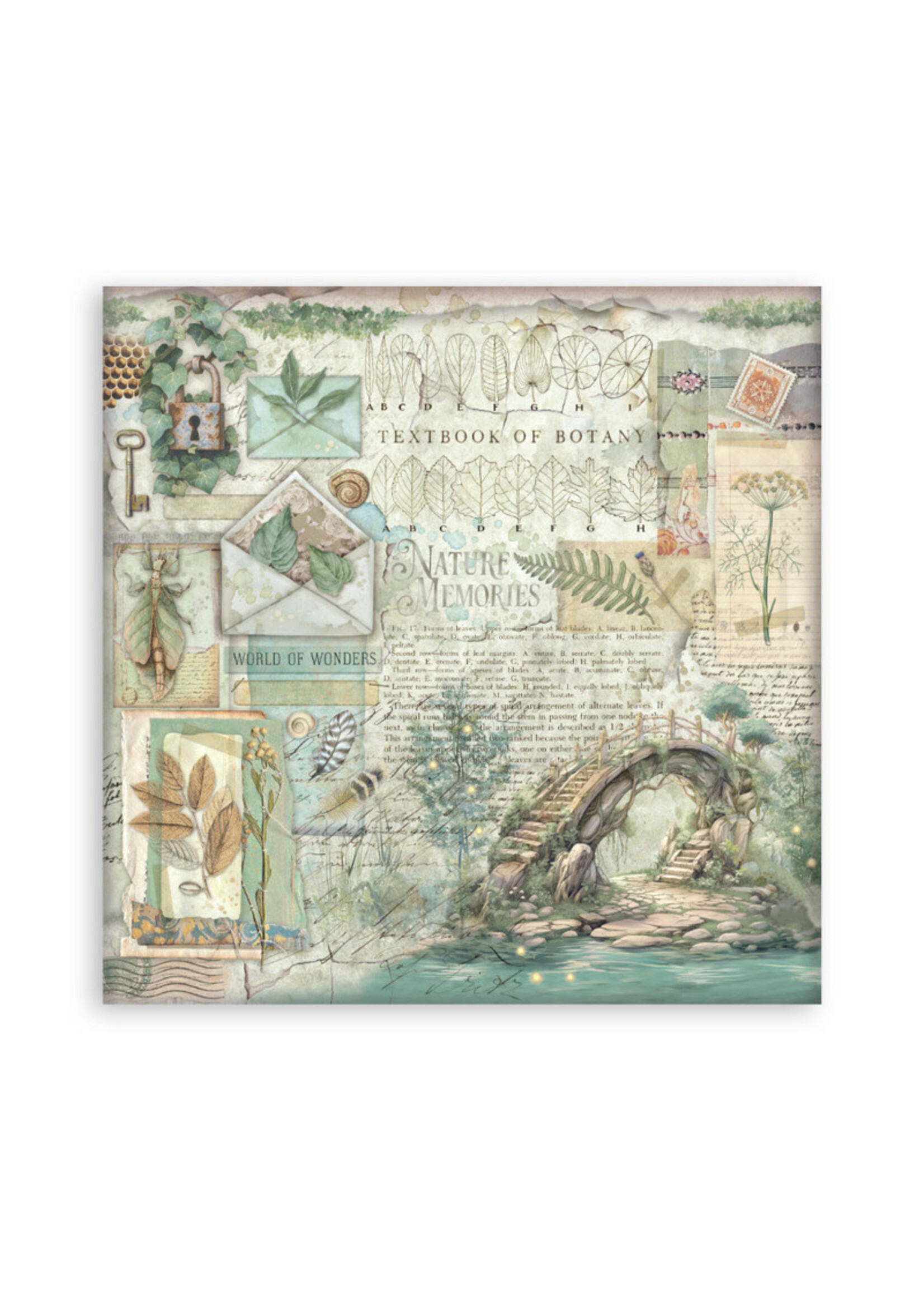 Stamperia Stamperia 12x12 Maxi Paper Pad, Herbarium Silvae