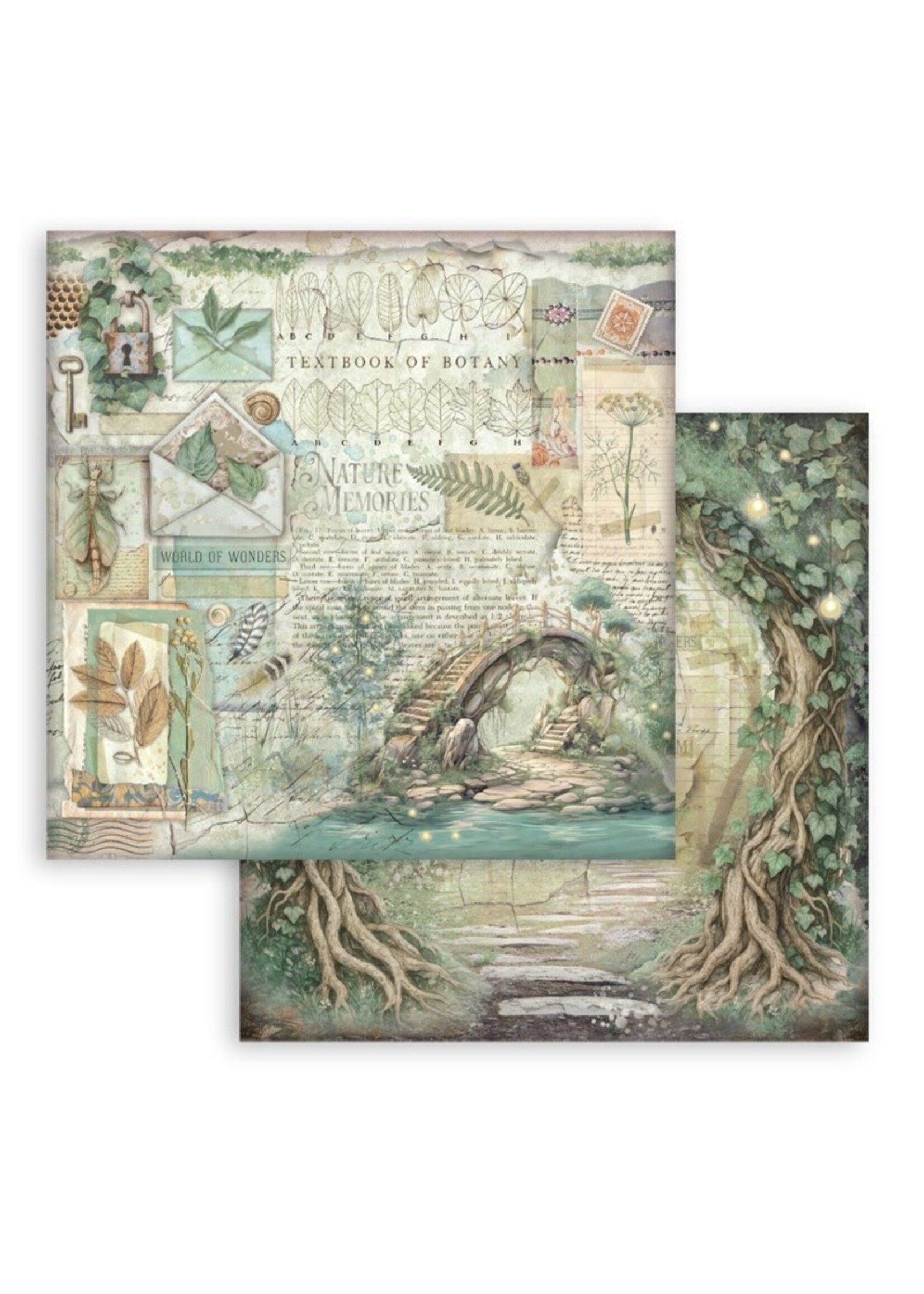 Stamperia Stamperia 12x12 Paper Pad, Herbarium Silvae