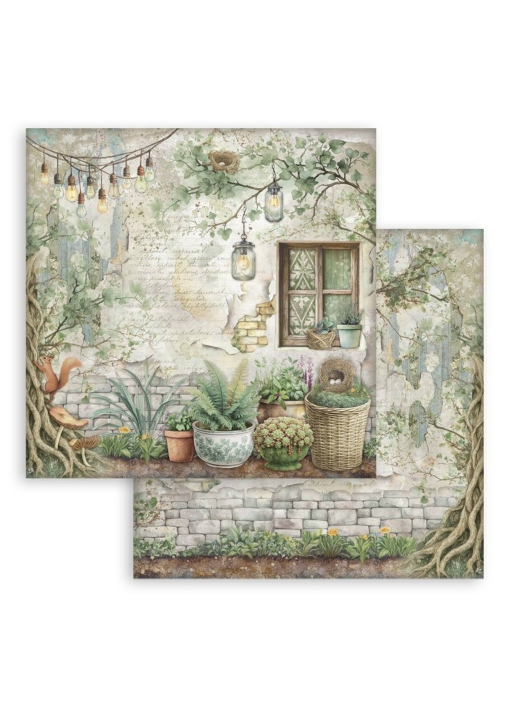 Stamperia Stamperia 12x12 Paper Pad, Herbarium Silvae