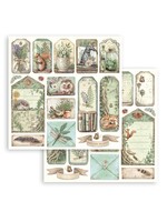 Stamperia Stamperia 12x12 Herbarium Silvae, SBB1115 Tags & Letters
