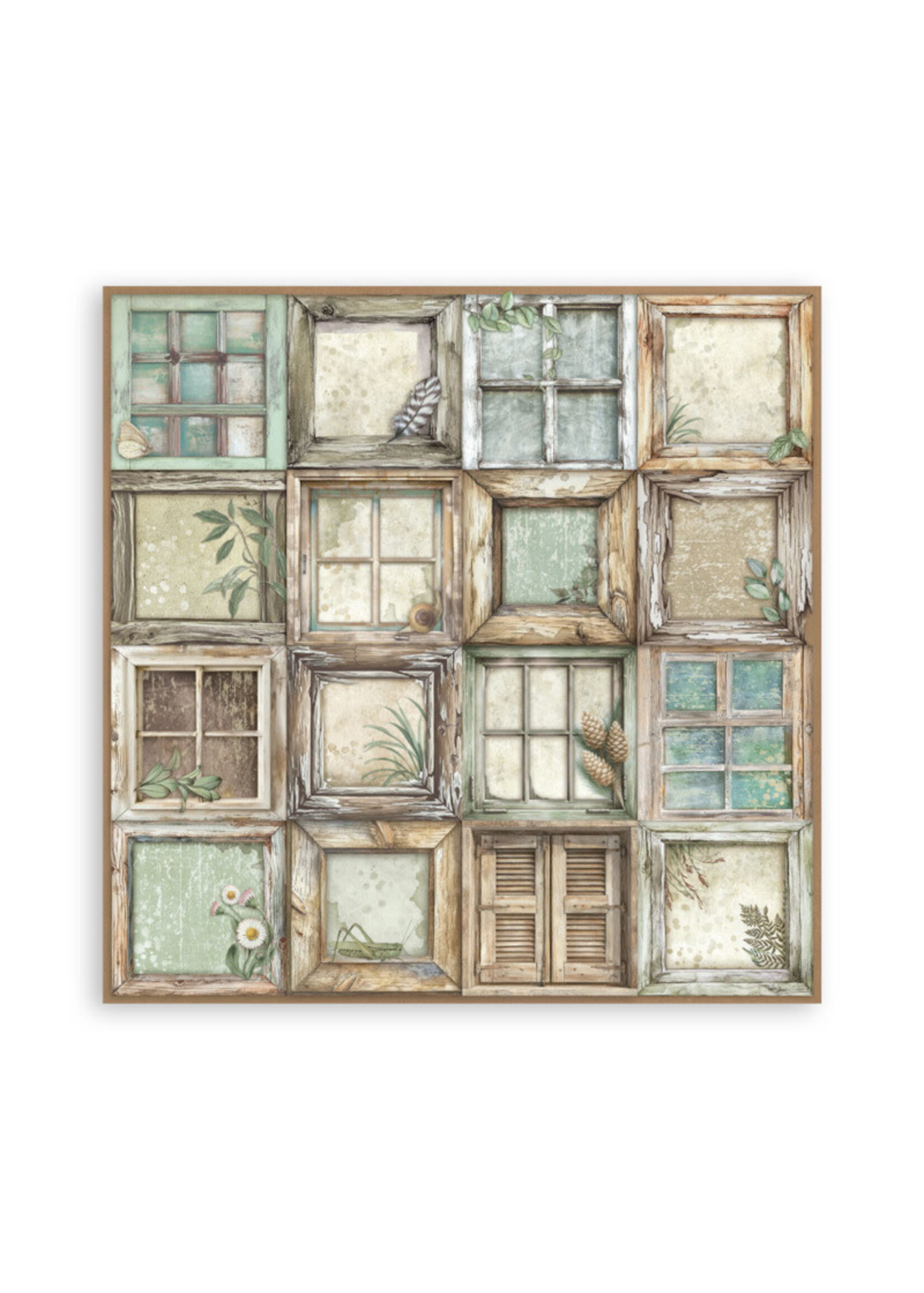 Stamperia Stamperia 8x8 Maxi Paper Pad, SBBSXB20 Herbarium Silvae