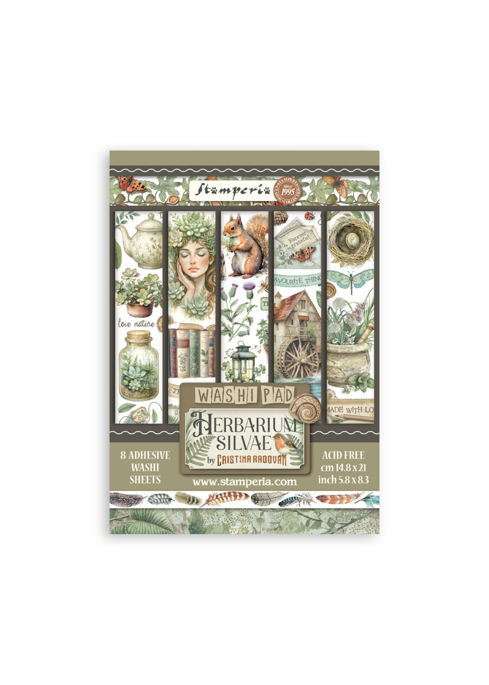 Stamperia Stamperia Washi Pad, SBW27 Herbarium Silvae