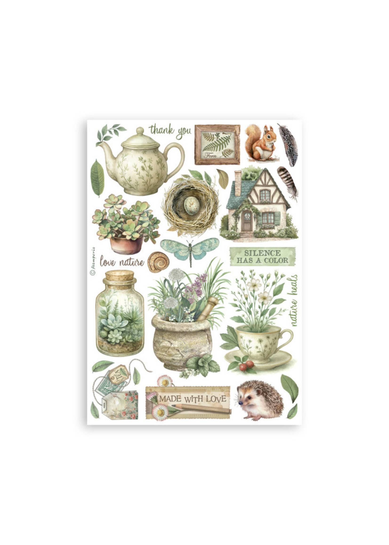 Stamperia Stamperia Washi Pad, SBW27 Herbarium Silvae