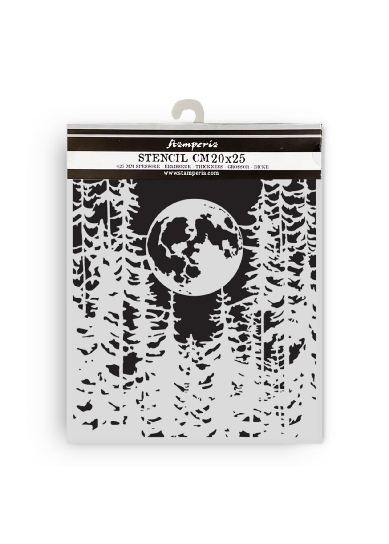Stamperia Stamperia Stencil, KSTD194 Herbarium Silvae - Moon In The Forest