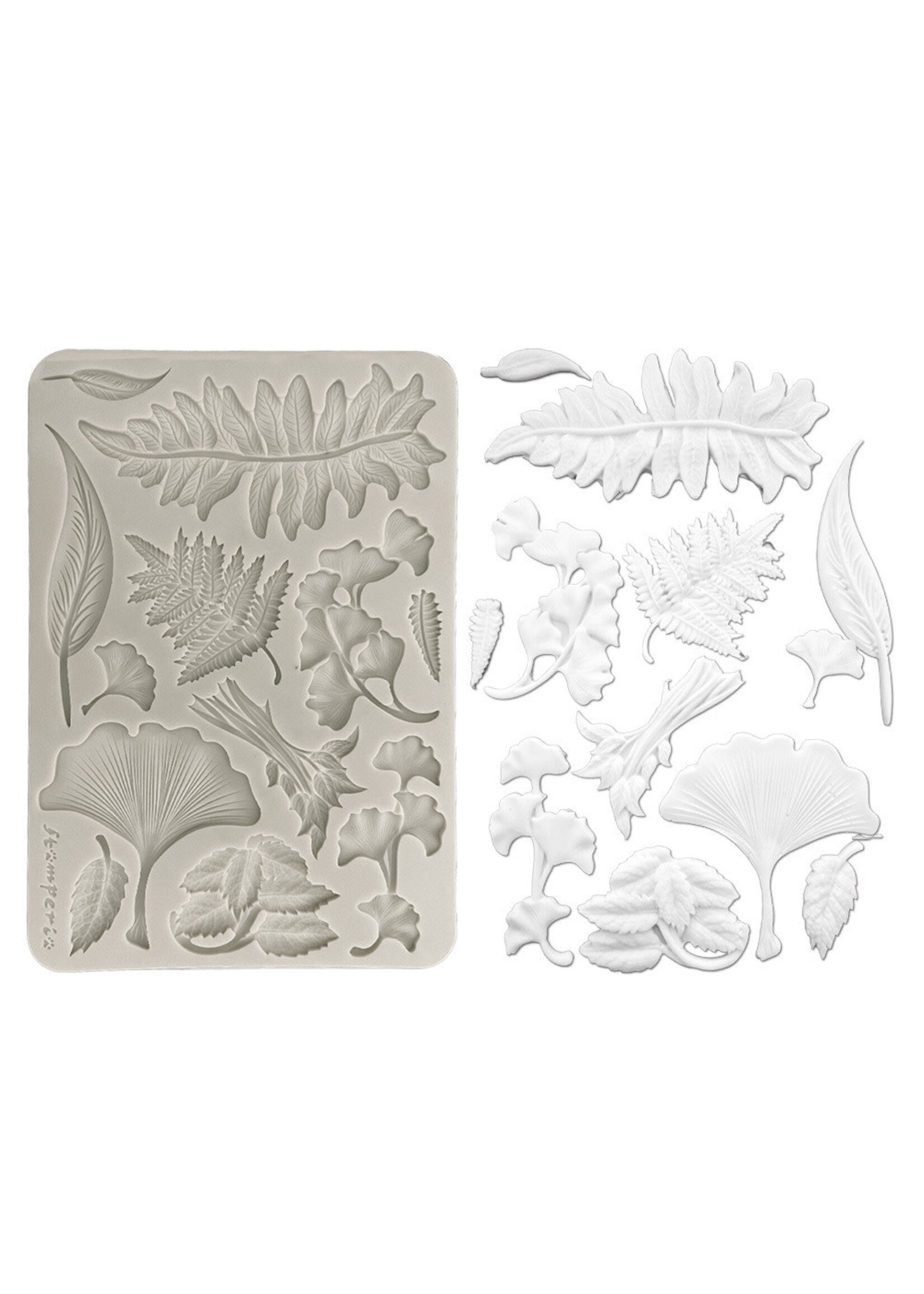 Stamperia Stamperia A5 Silicone Mould, KACMA597 Herbarium Silvae - Botanical Leaf Collection