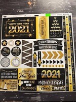 Reminisce Reminisce  12x12 Sticker Sheet, Happy New Year