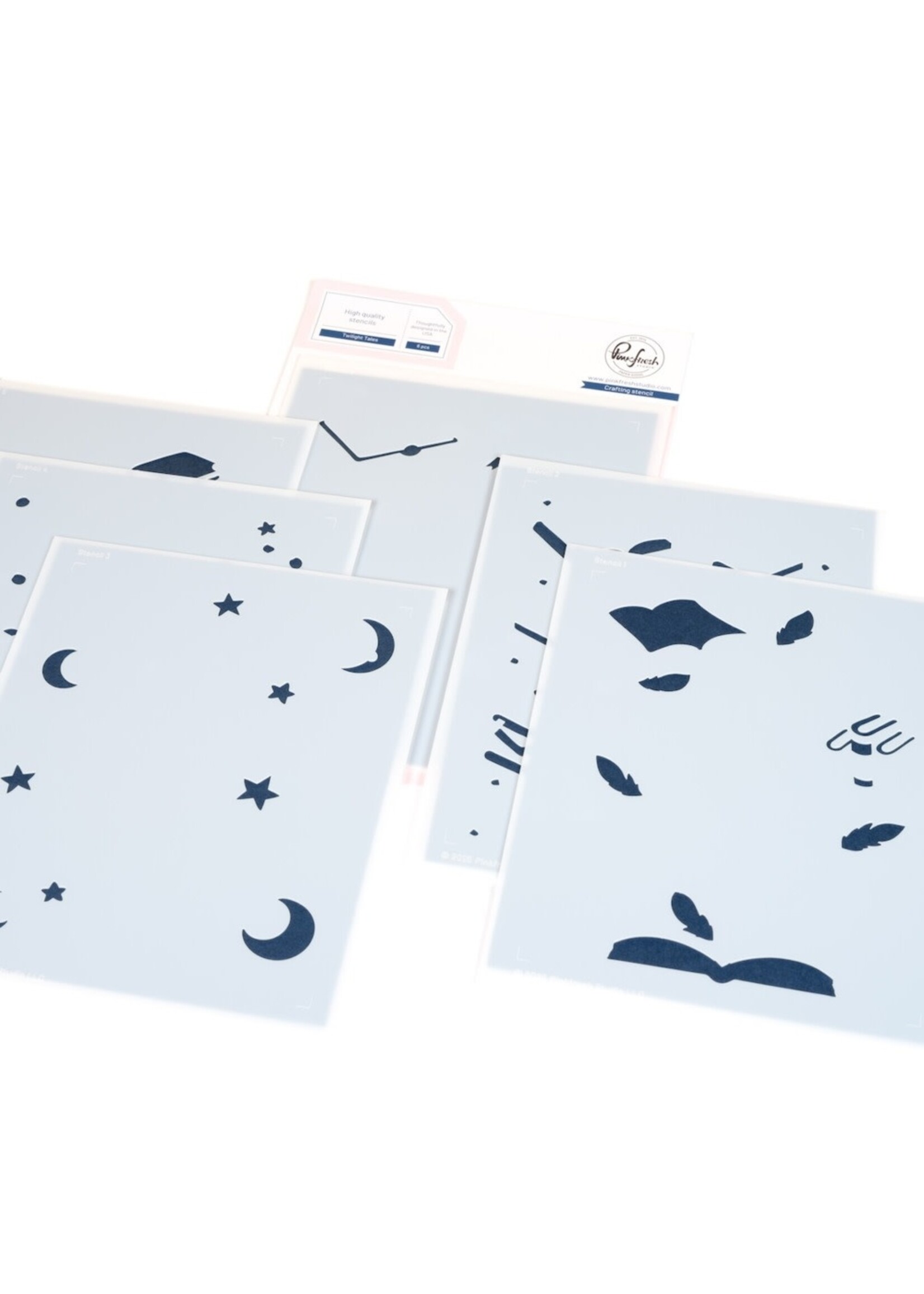 Pink Fresh Studio Pink Fresh Layering Stencil, Twilight Tales (6 pc)