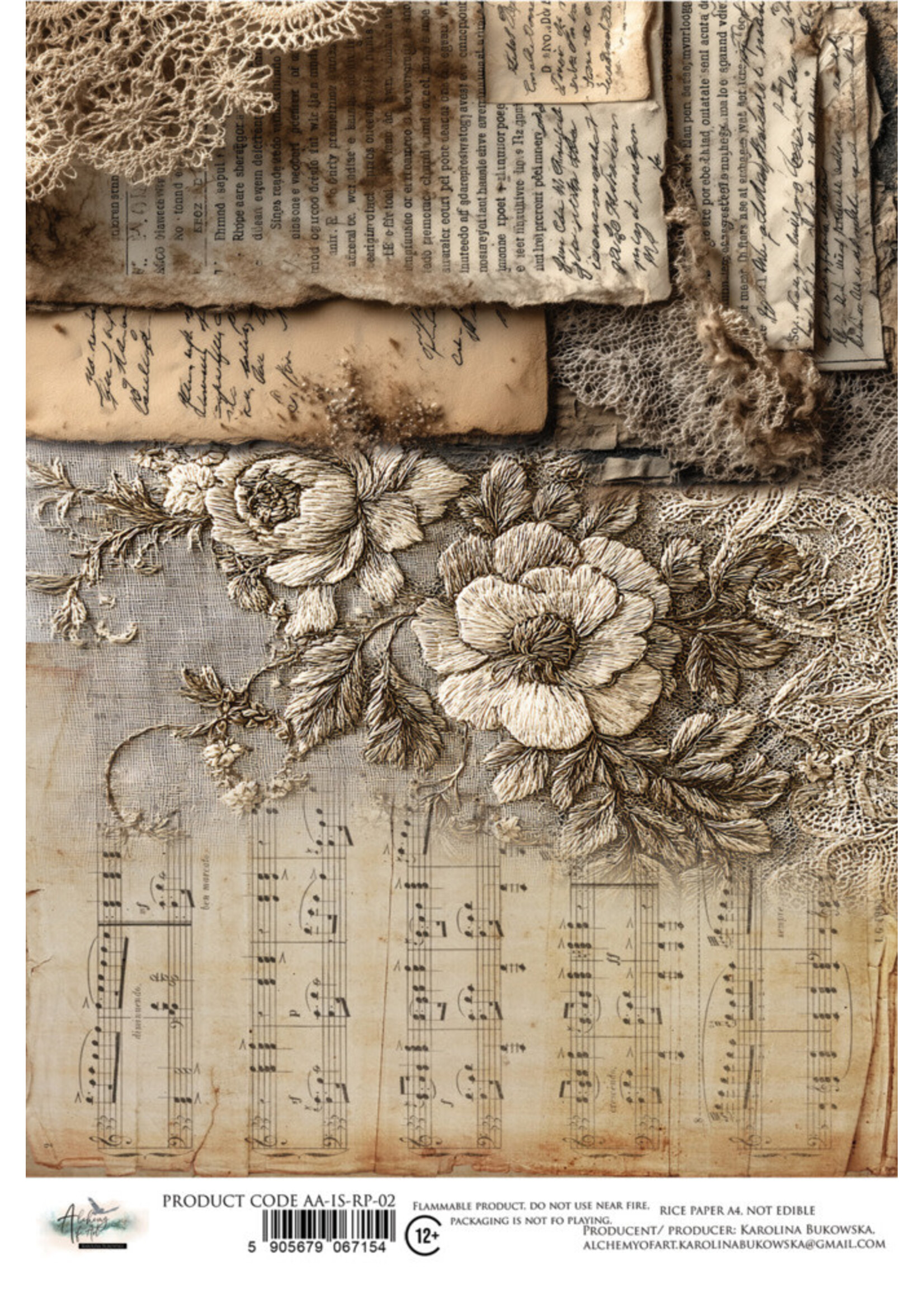 Art of Alchemy Alchemy of Art A4 Rice Paper, In Silence 02