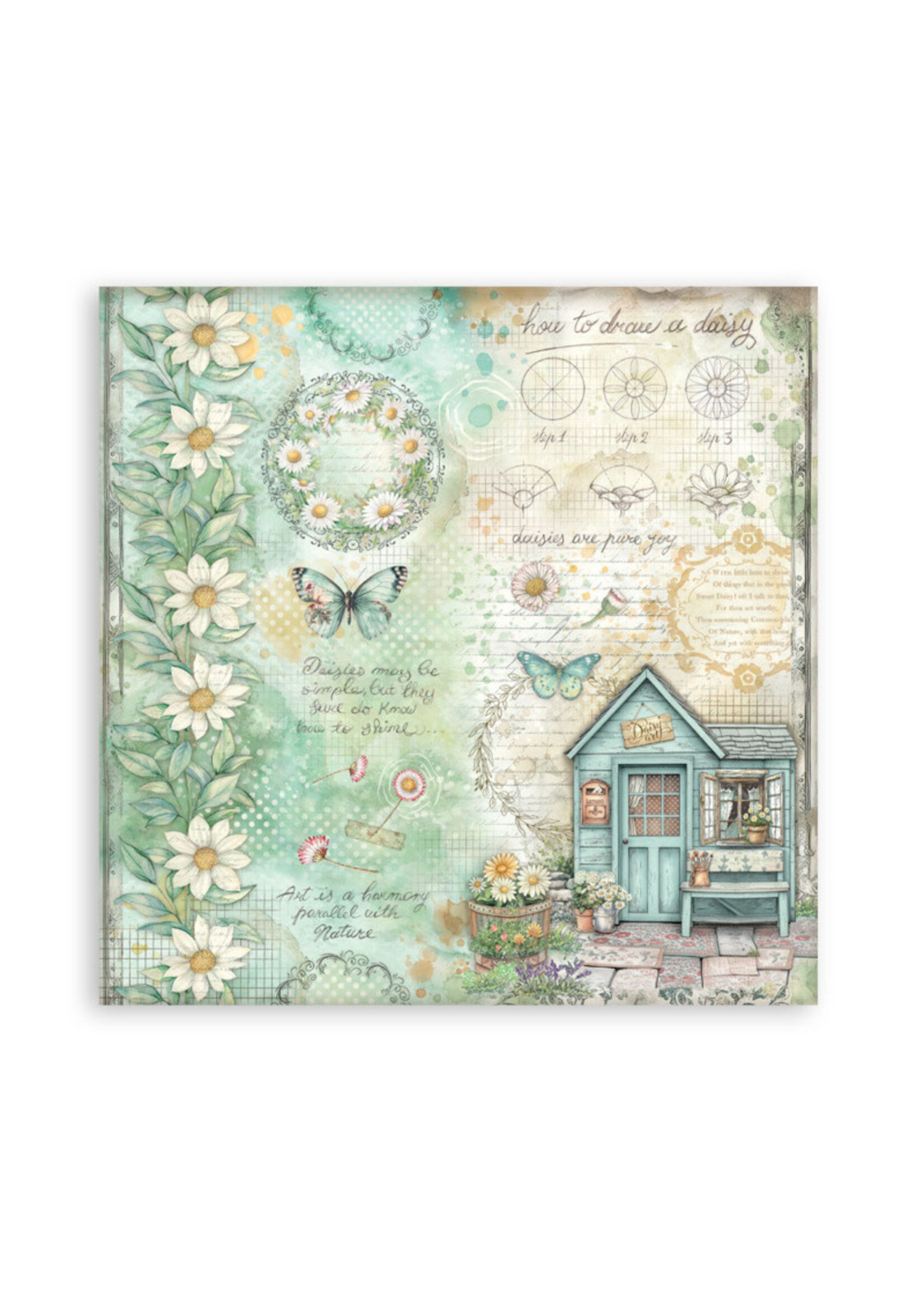 Stamperia Stamperia 12X12 Maxi Paper Pad, Daisy Art