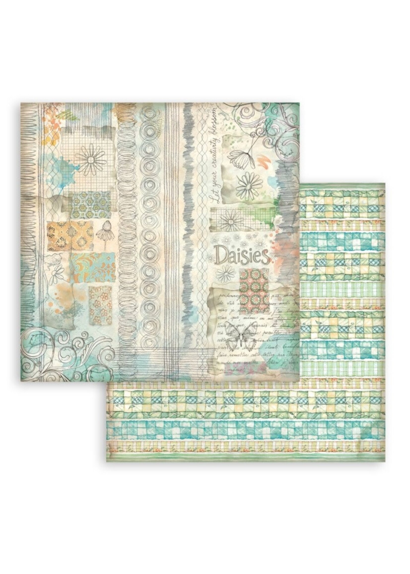 Stamperia Stamperia 12X12 Backgrounds Paper Pad, Daisy Art