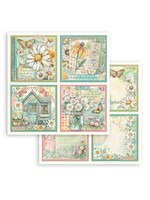 Stamperia Stamperia 12X12 Patterned Paper, SBB1130 Daisy Art - 4 Cards