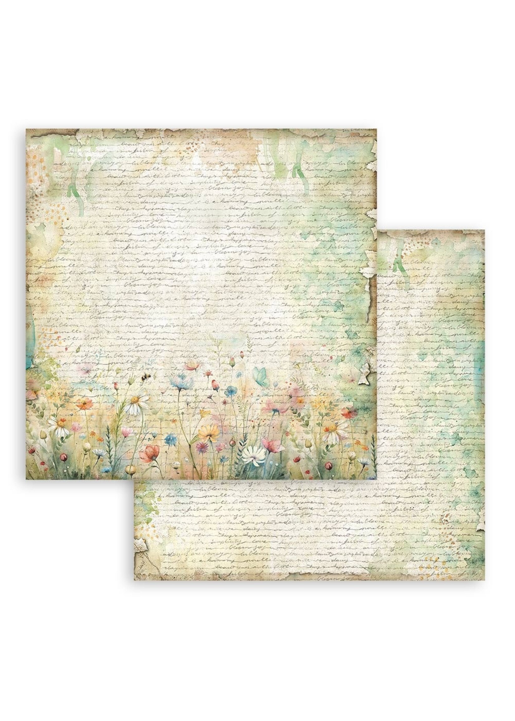 Stamperia Stamperia 12X12 Patterned Paper, SBB1133 Daisy Art - Handmade Letter With Flowers