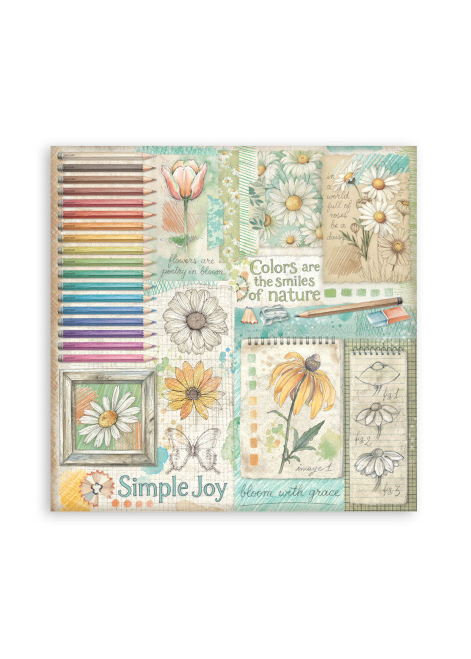 Stamperia Stamperia 8X8 Maxi Paper Pad, Daisy Art