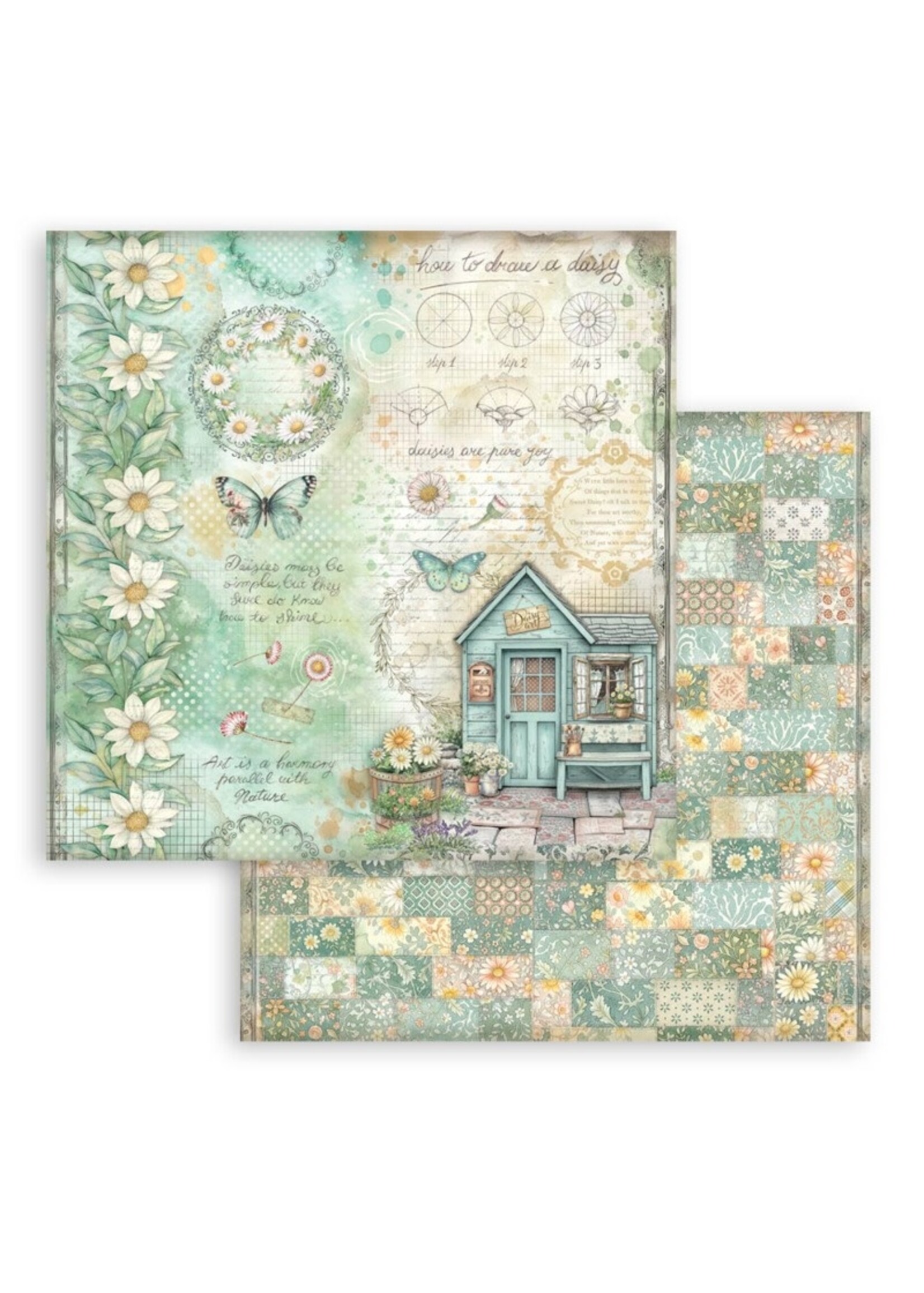 Stamperia Stamperia 8X8 Paper Pad, Daisy Art