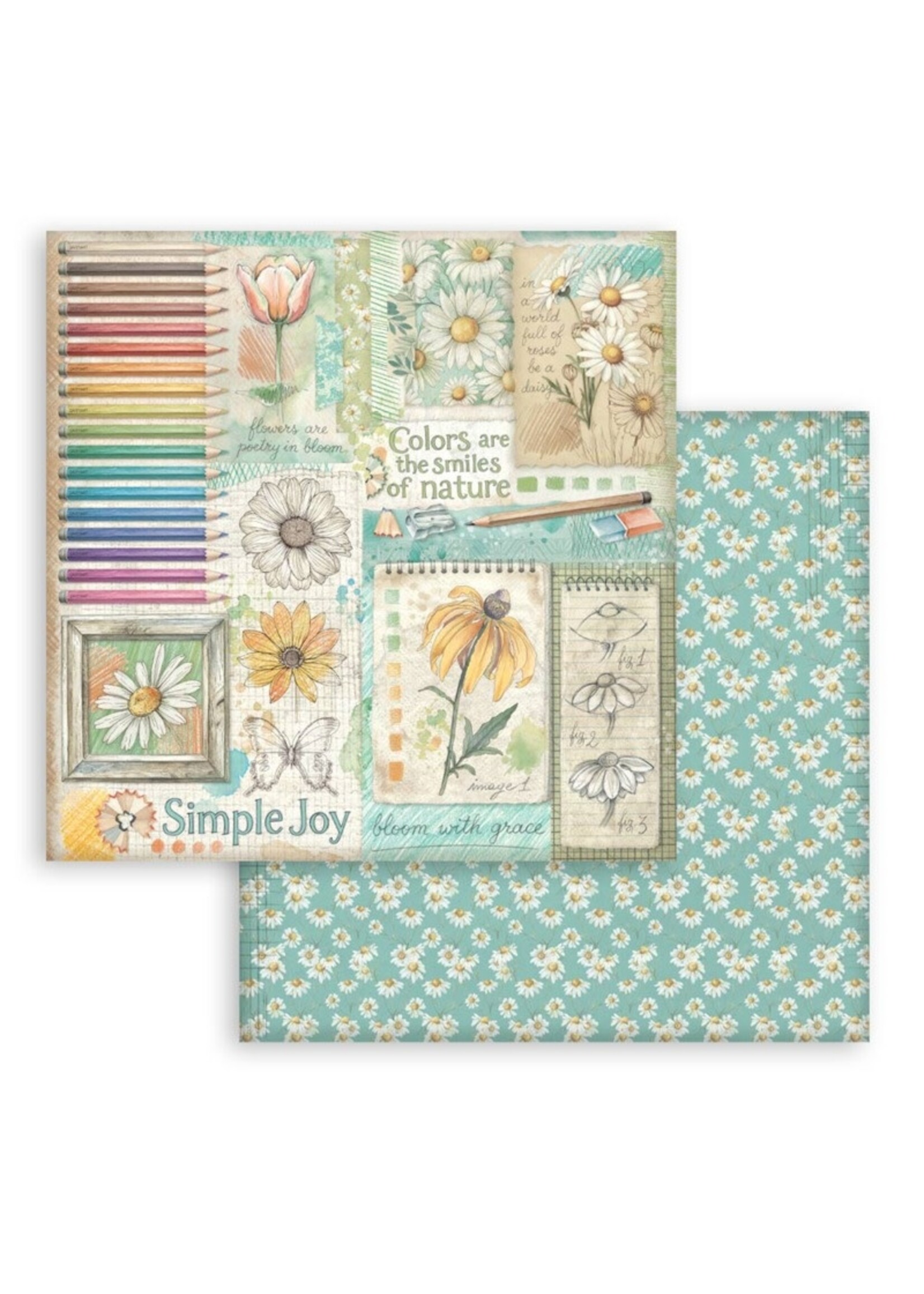 Stamperia Stamperia 8X8 Paper Pad, Daisy Art