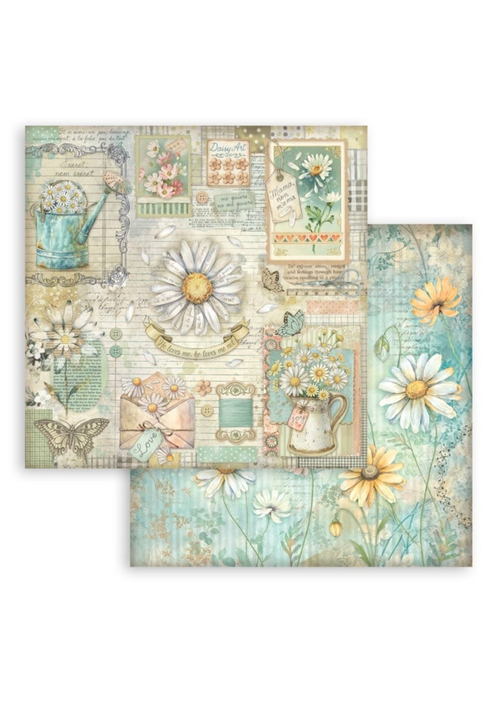 Stamperia Stamperia 8X8 Paper Pad, Daisy Art